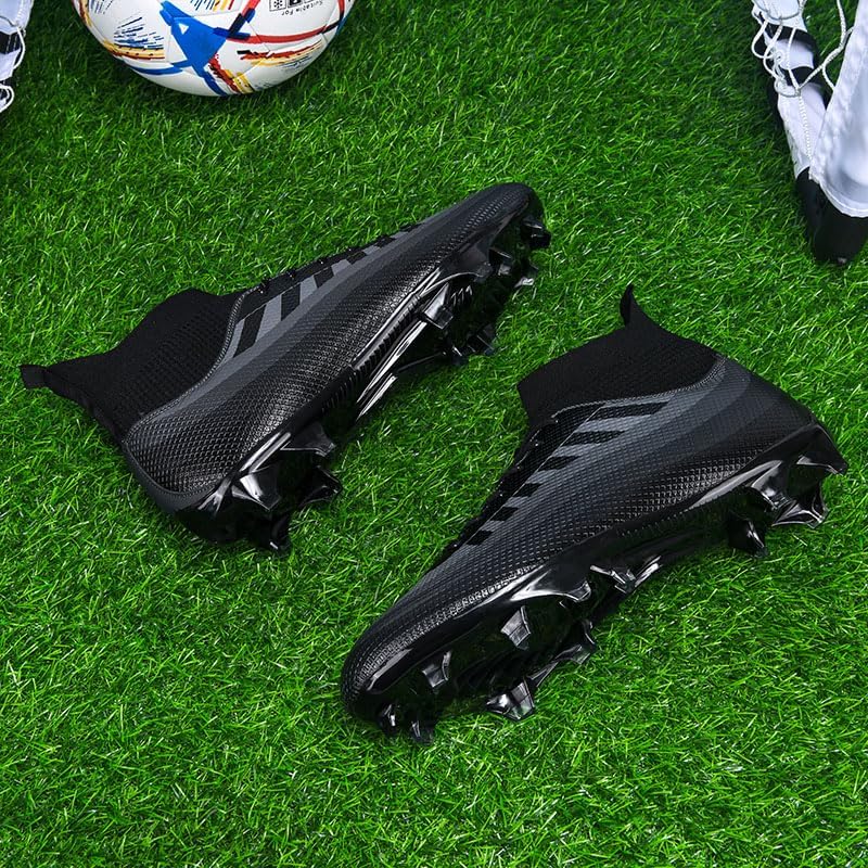 KIUSMETY Soccer Cleats for Mens Womens Lace-Up Indoor Professional Training Turf Football Boots High Ankle Baseball Shoes - Image 7