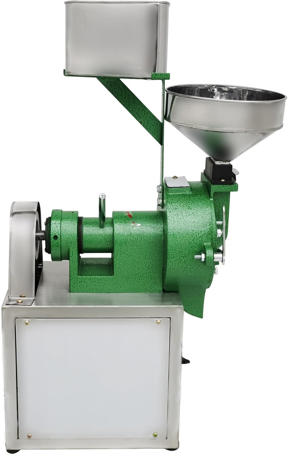 Electric Rice Soybean Grinding Machine Commercial Corn Grinder Wet and Dry Grain Mill Machine with Two Different Grinding Wheels & Funnel for Cereals Wheat Feed Flour 110V