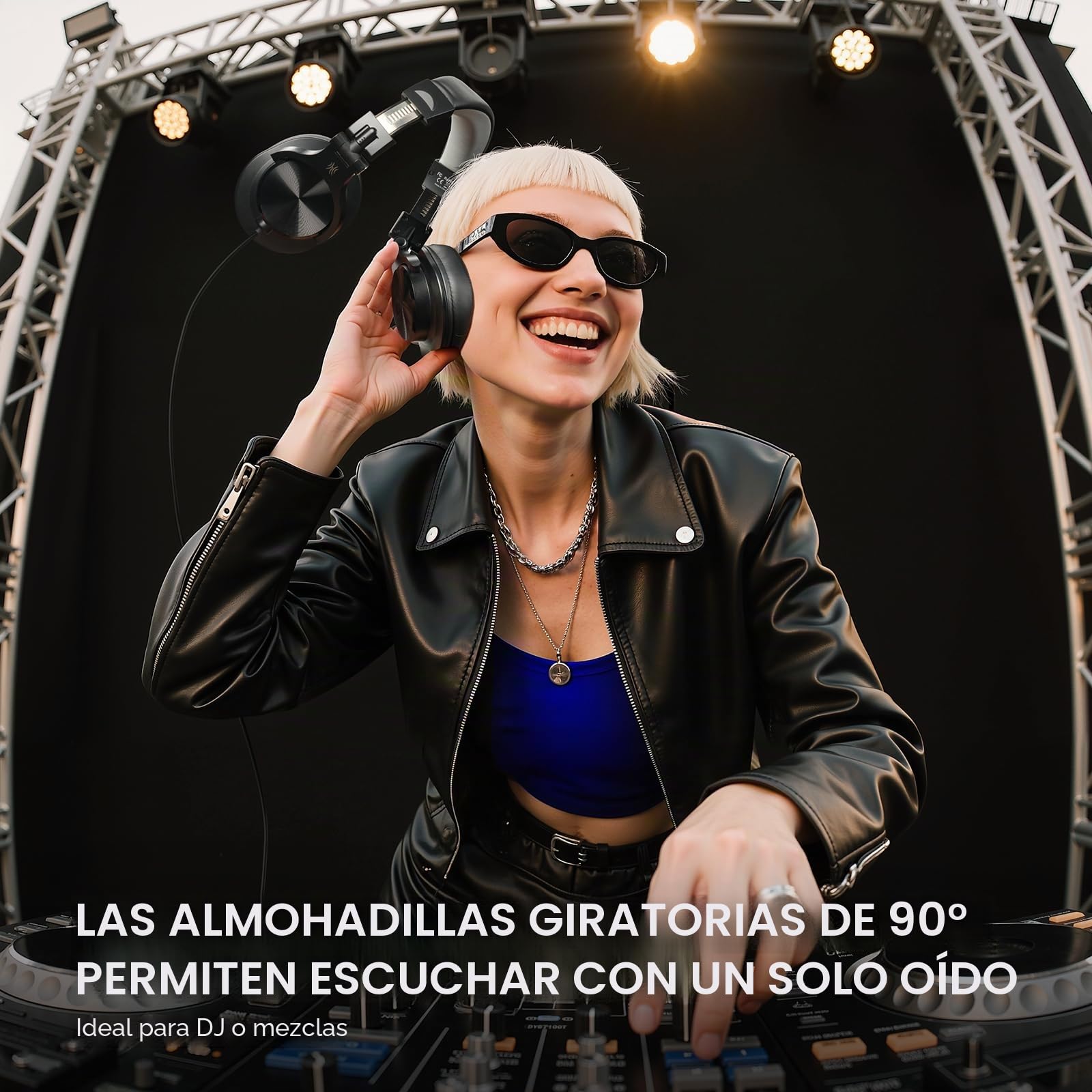OneOdio A71D - Auriculares con cable para monitor de estudio, auriculares estéreo DJ de alta resolución con diseño plegable, enchufe de 3,5/6,35 mm para grabación AMP, podcast, mezcla, guitarra de PC
