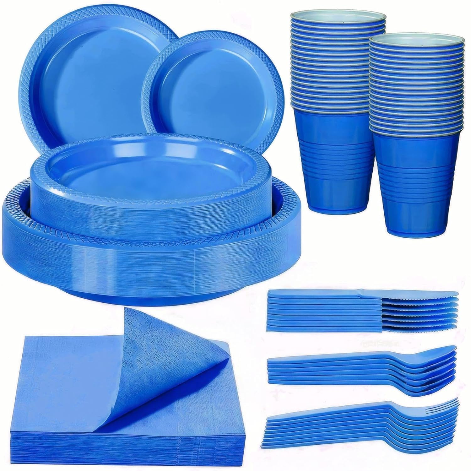 Black Disposable Plates - 210 Pcs for Parties -8