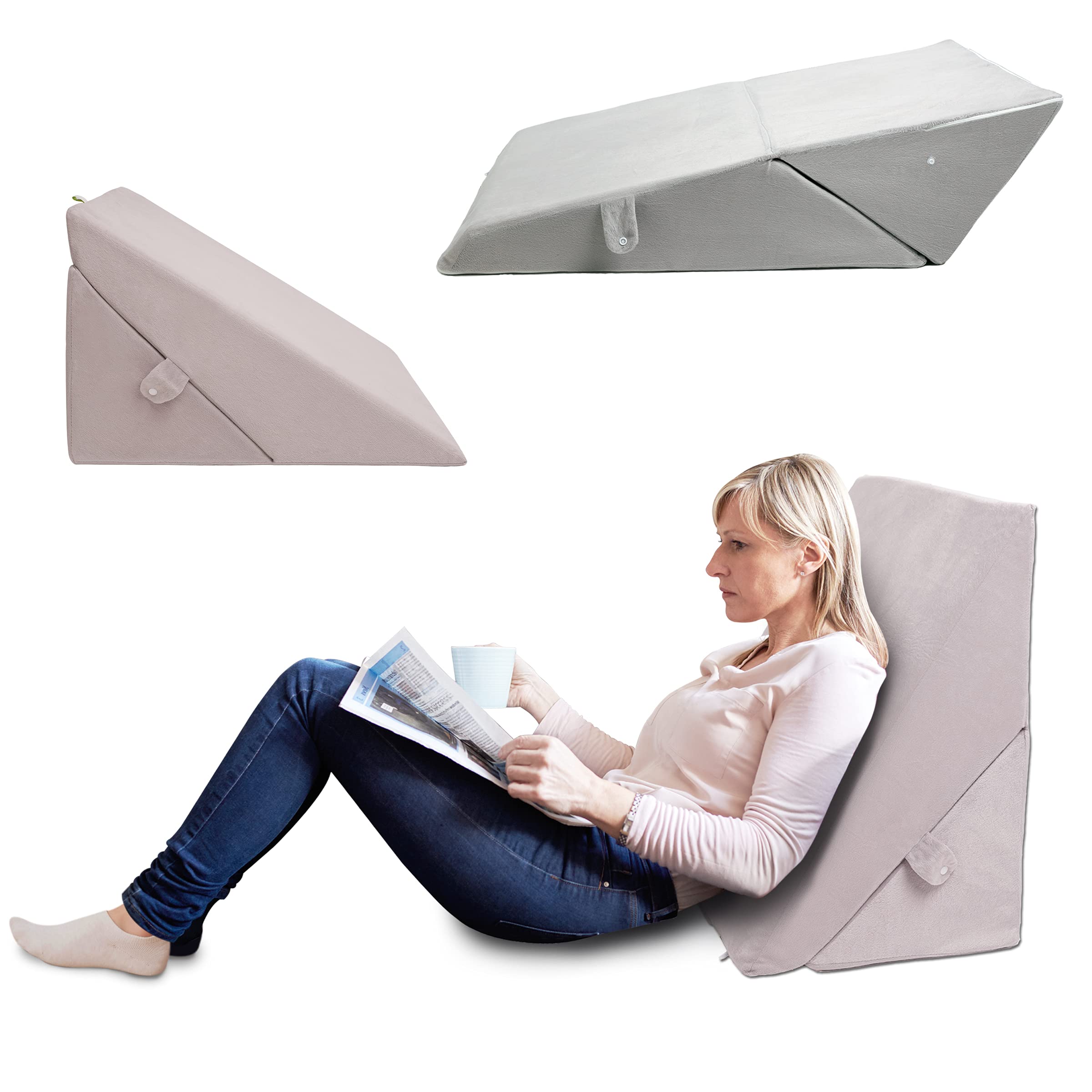 MATISUN Baby Wedge Pillow – Ergonomic Lounger To Reduce Spit-Up, With Adjustable Strap