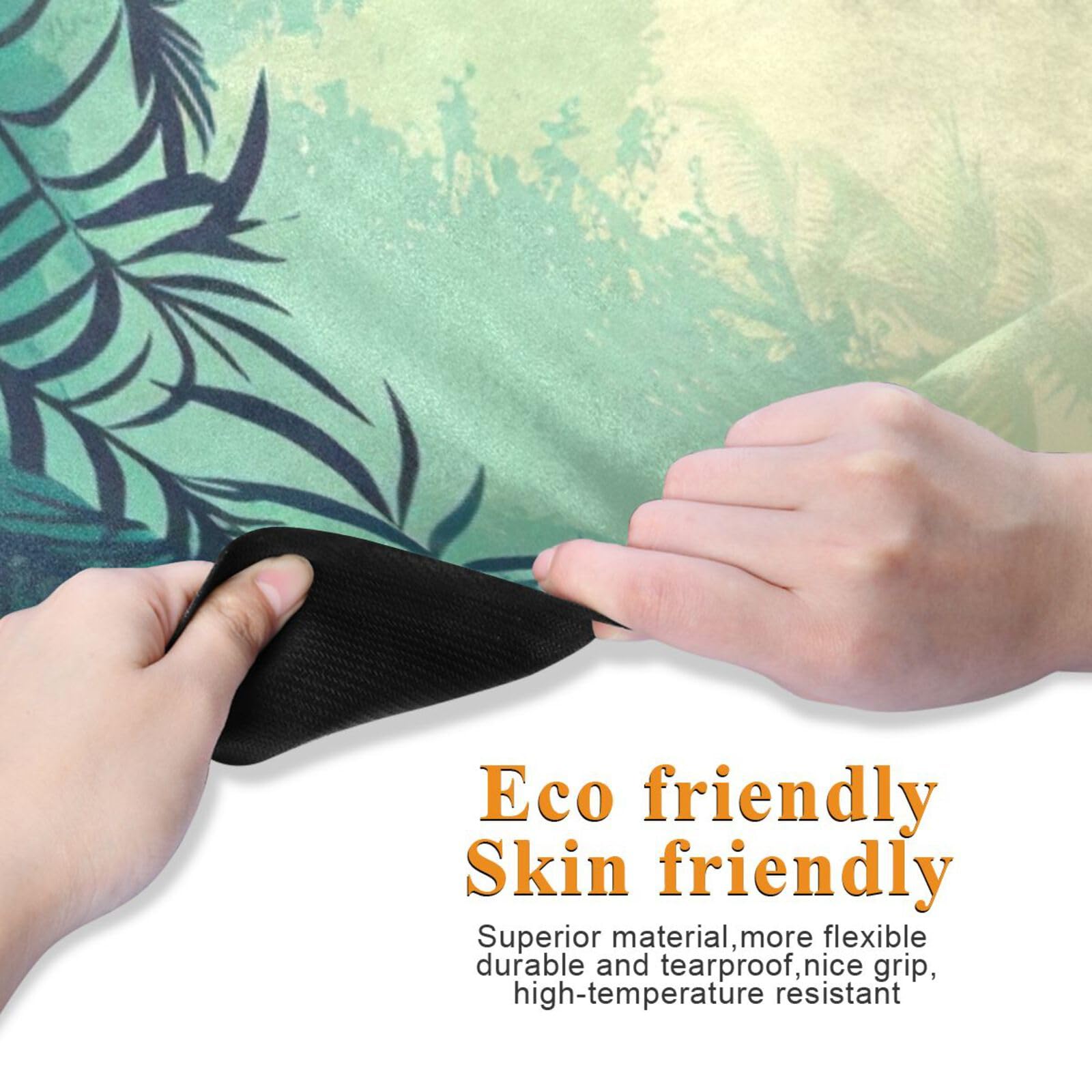 Jihqo Jungle Palm Trees Yoga Mat Non-slip Exercise Mat for Hot Yoga Workout, Pilates and Fitness 70.8