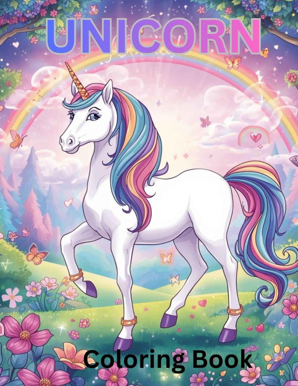 Unicorn Coloring Book for Kids: Magical Unicorn Illustration with Fantasy scenes, Cute & Relaxing Designs for Creativity and Fun