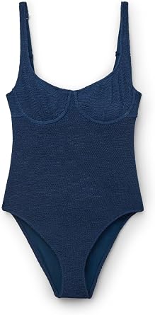 CALZEDONIA Woman's One Piece Swimsuit Crinkle Waves