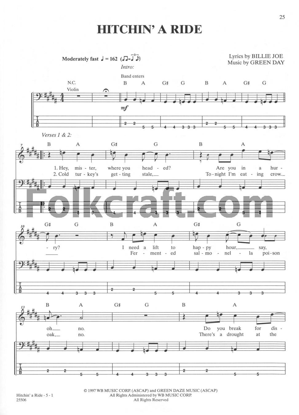 Bass Anthology: Green Day, Authentic Bass Tab Edition