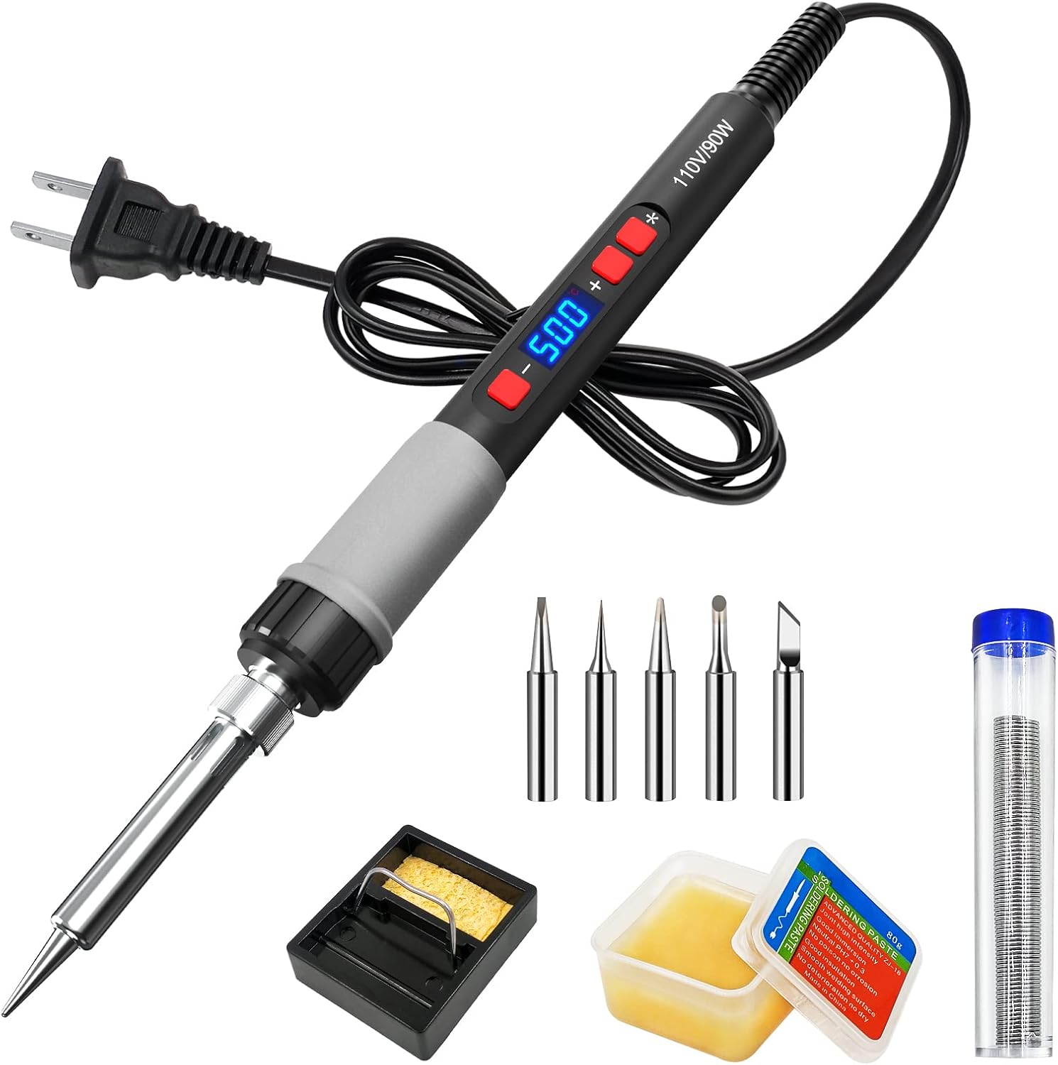 Soldering Iron Kit, ILIBILIB 90W LCD Digital Display Adjustable