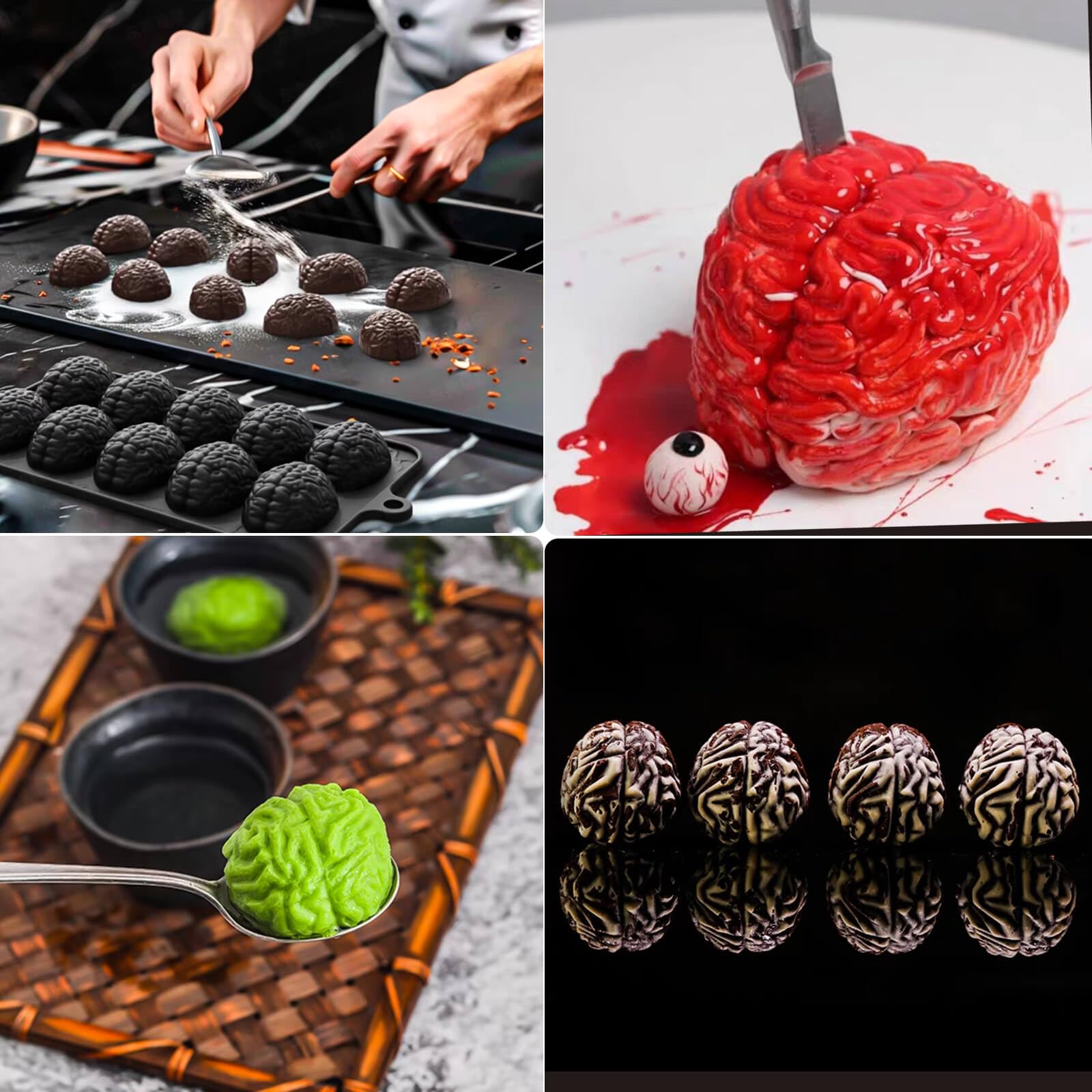 Stampo In Silicone Per Candele A Forma Di Cervello 3D Di Halloween Per Realizzare 88335448
