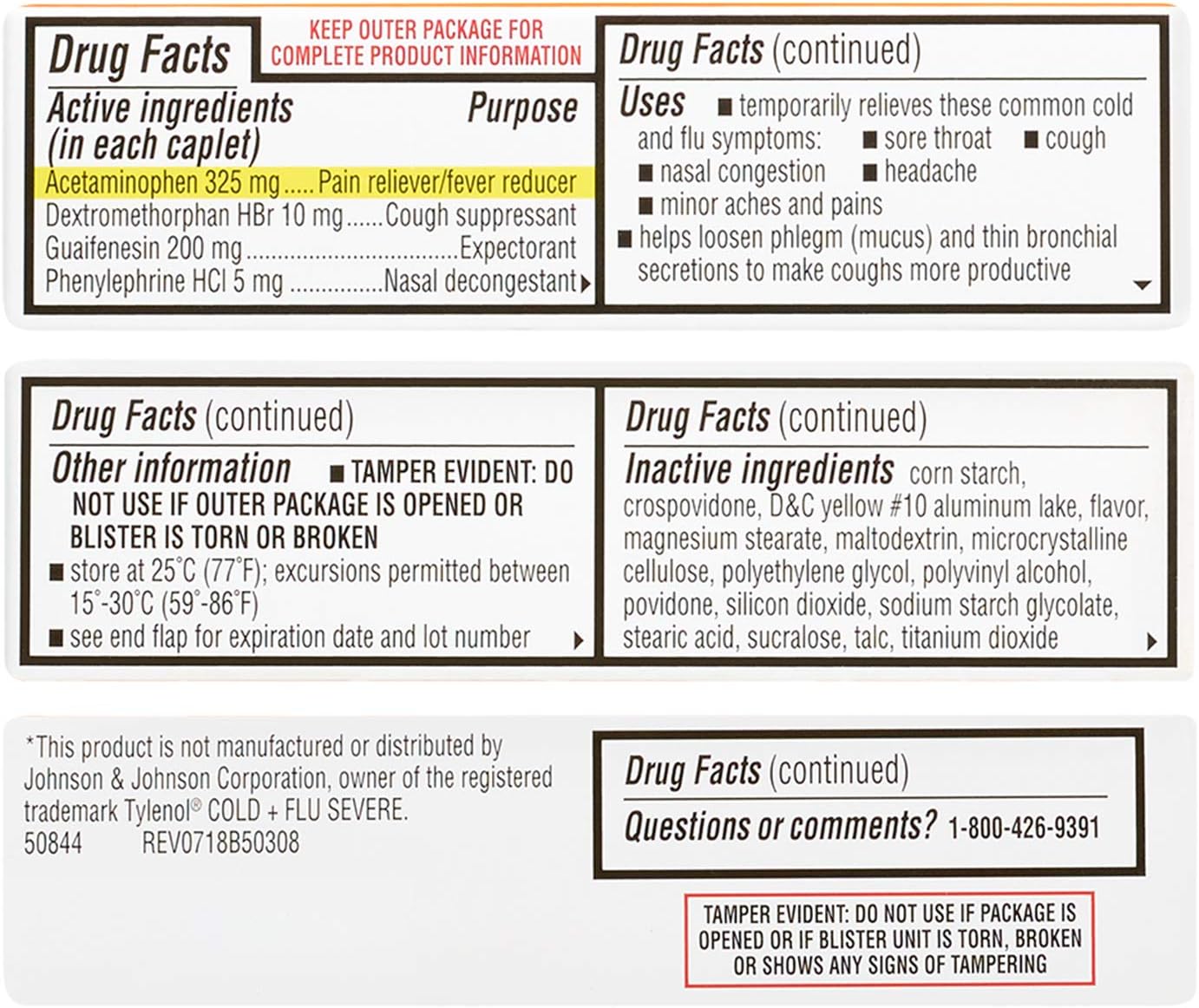 Rite Aid Severe Flu and Cold Relief Caplets - 24 Count | Pain Relief | Congestion Relief | Fever Reducer | Sinus Medicine for Adults | Decongestants for Adults | Cold and Flu Medicine for Adults : Health & Household