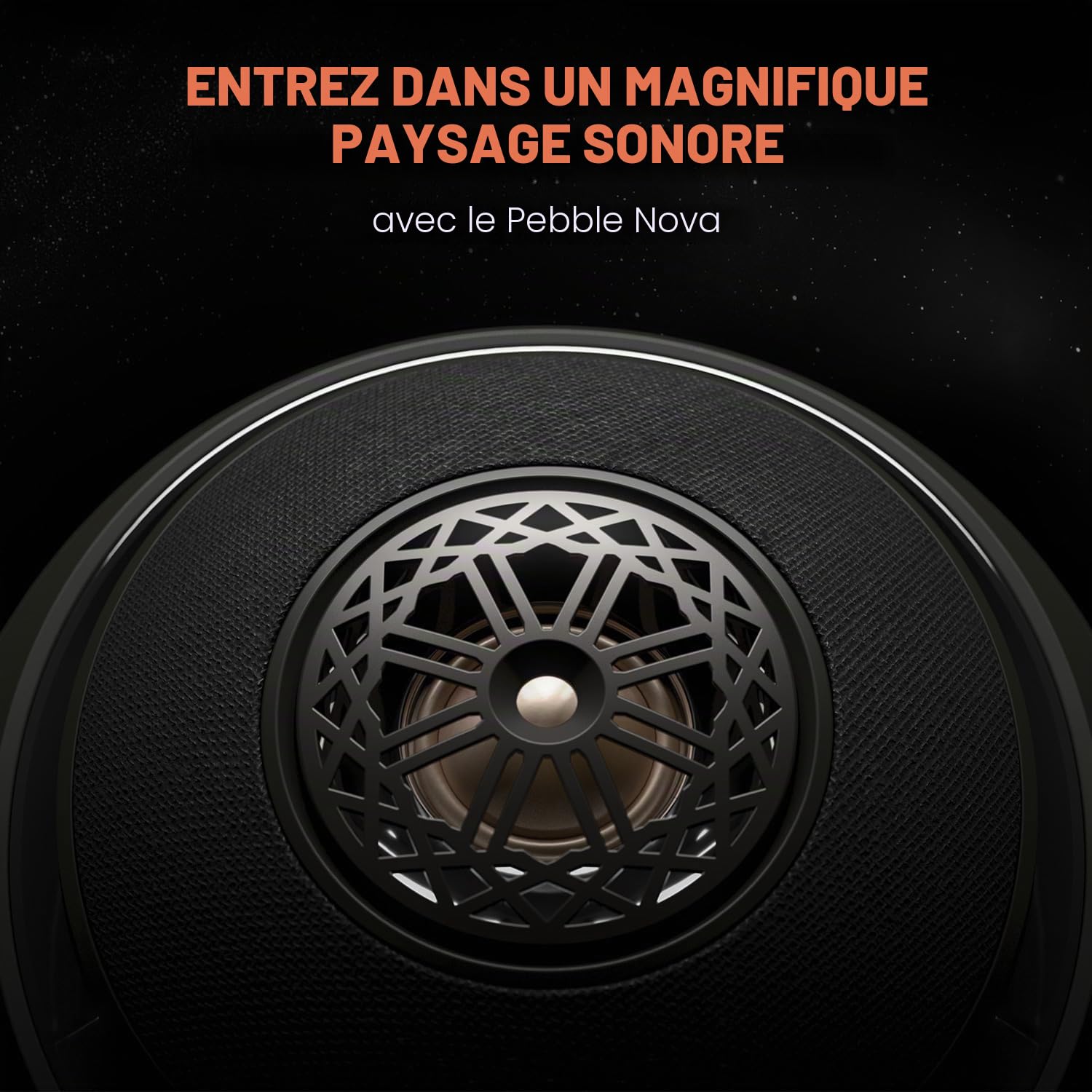CREATIVE Pebble Nova (Black) – Enceintes PC Hi-FI 2.0 Bluetooth 5.3, Haut-parleurs coaxiaux, USB-C, entrée AUX 3,5 mm, jusqu'à 100 W, pour PC, Mac et Gaming