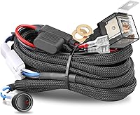 Nirider 12V 40A Nylon Wiring Harness Kit with Rocker Switch, Relay, Fuse for LED Light Bars, Fog Lights, Trucks, ATVs, UTVs