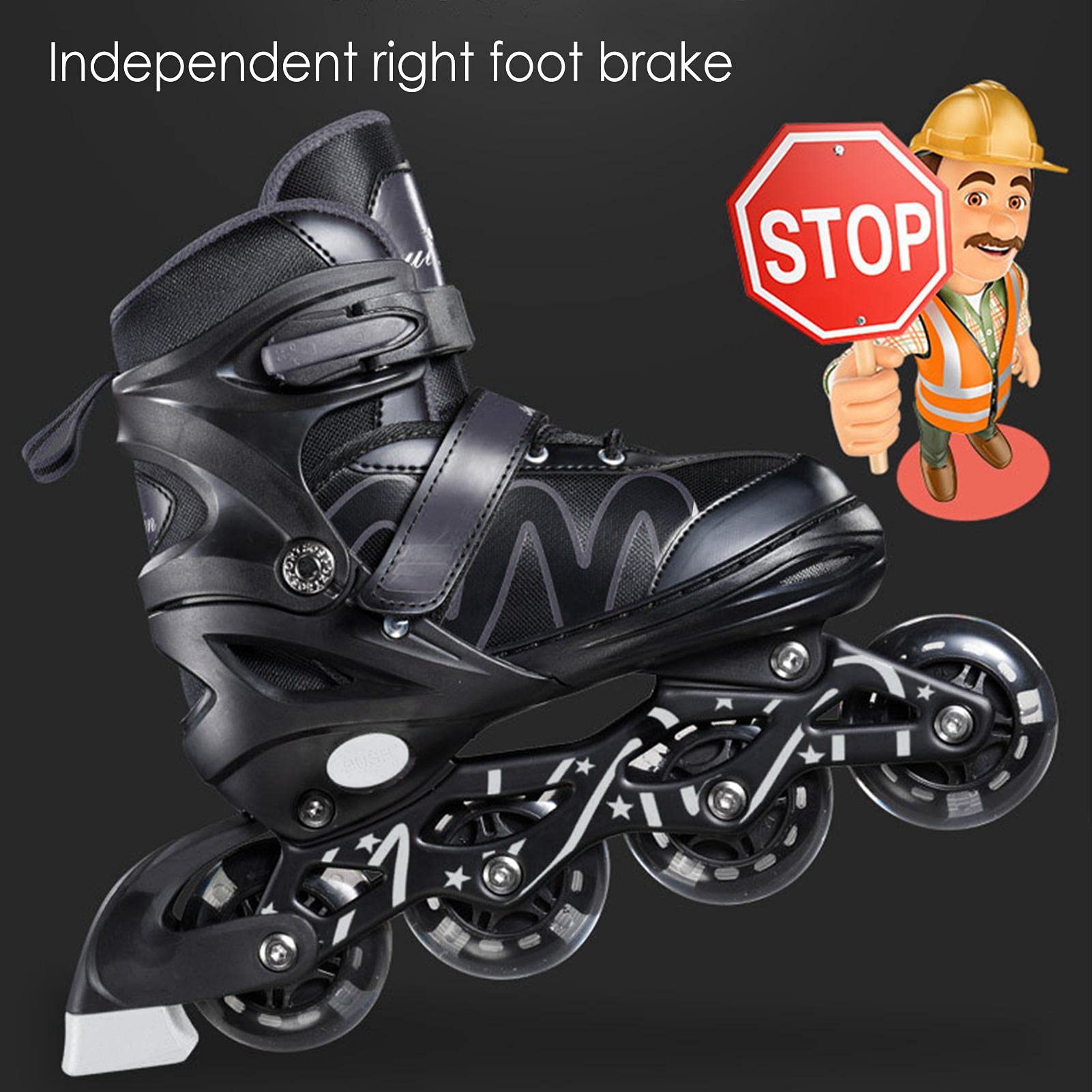 Inliner Rollen,Einstellbarer Inline Speed Skates Schuhe Hockey Rollschuhe Sneakers Professionelle Rollschuhe für Damen Mädchen Herren Anfänger