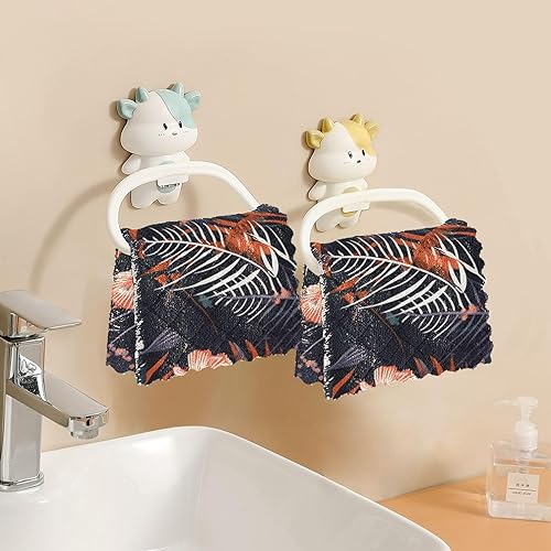 Miniatura 6 de Plants Flowers Red Pink White Car Drying Towels Extra Large Print Tea Towel Country Kitchen Terry Towels Decorative Hand Towels Kitchen