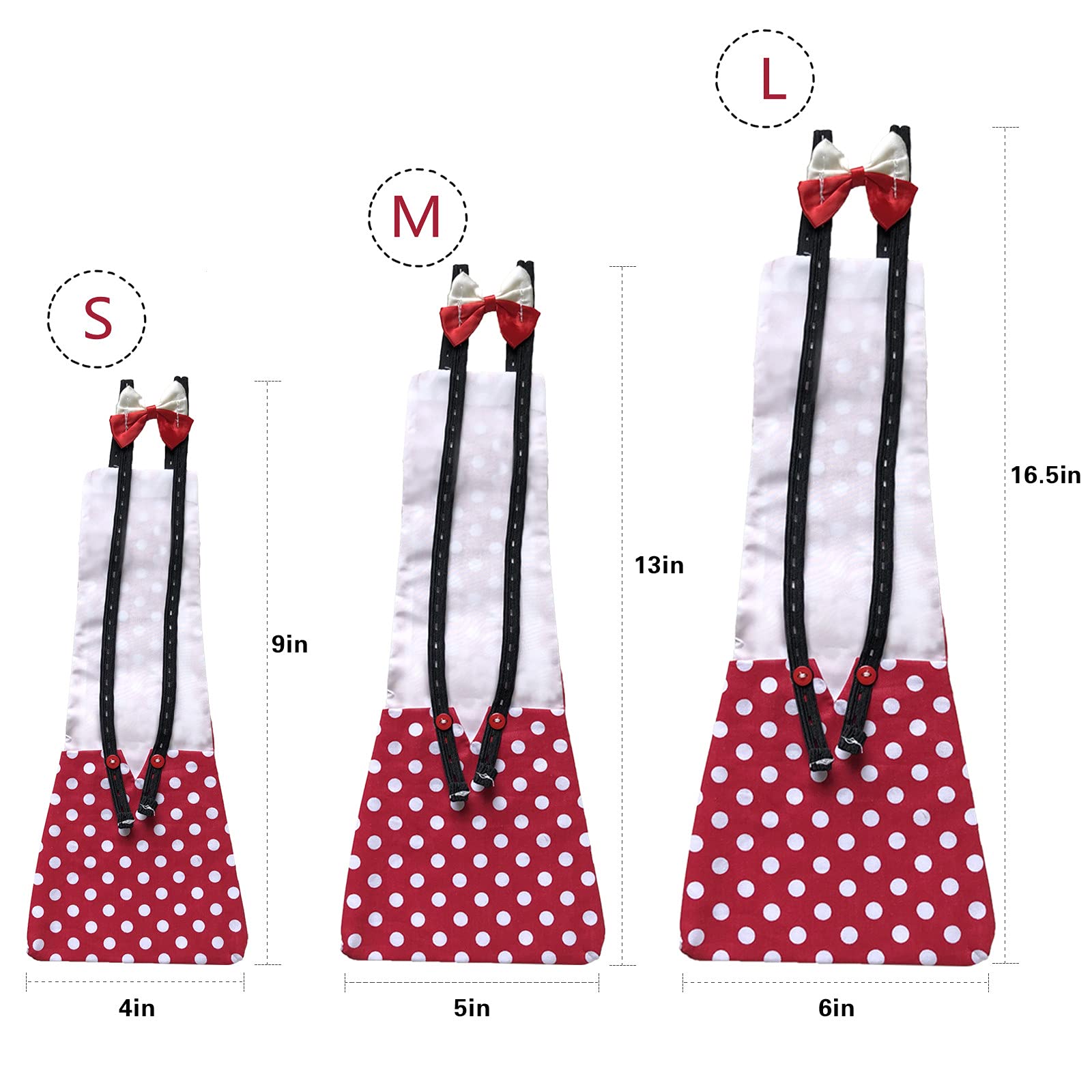 Couches pour poulet - Réglables - Réutilisables - Avec nœud papillon - Pour poules, canard, oie, poulet, volaille - 1 paquet (M, rouge)