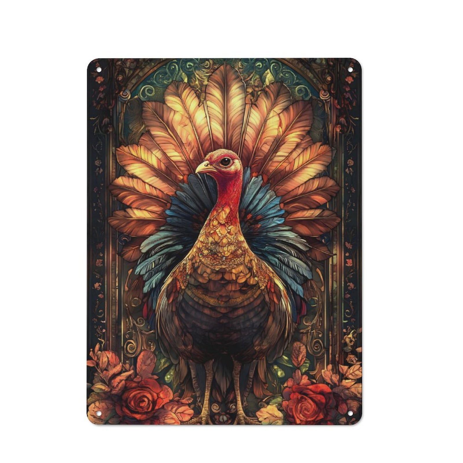 Junmoney Turkey Tin Sign 40X30cm For Pub Or Café, Vintage Wall Decor, For Café Interior Fans, For Retro Home Interiors