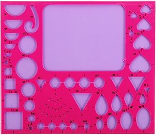 sourcing map Plantilla de papel para filigranas, 8.3 x 7 pulgadas, herramienta de crimpado para tiras de papel, manualidades, color rojo rosa