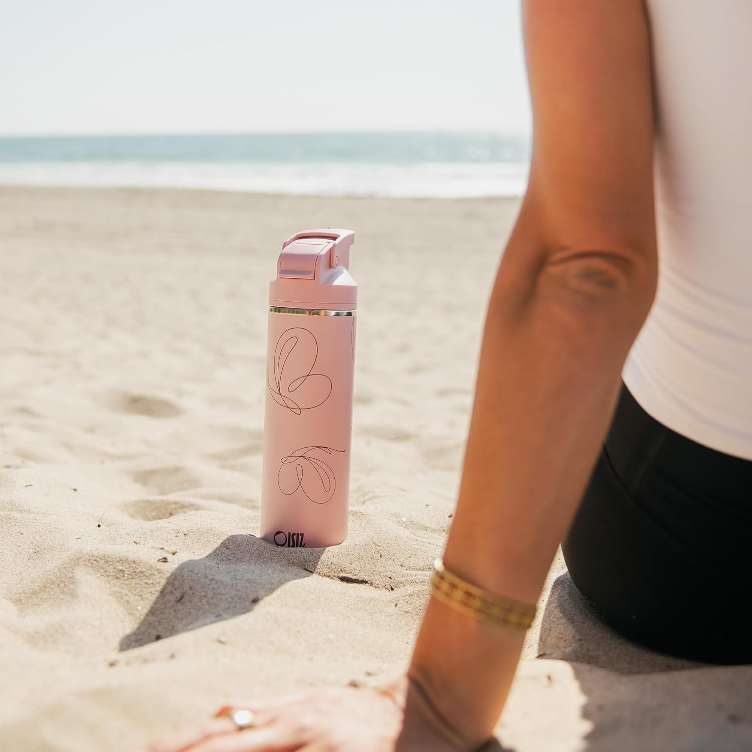 OISIZ Insulated Water Bottle 24 oz with 2 in 1 Spout and Straw Lid,One Click Safety Lock,100% Leakproof,Keep Cold 24H,Vacuum Stainless Steel Water Bottle for School,Travel and Sports,Dishwasher Safe - Image 8