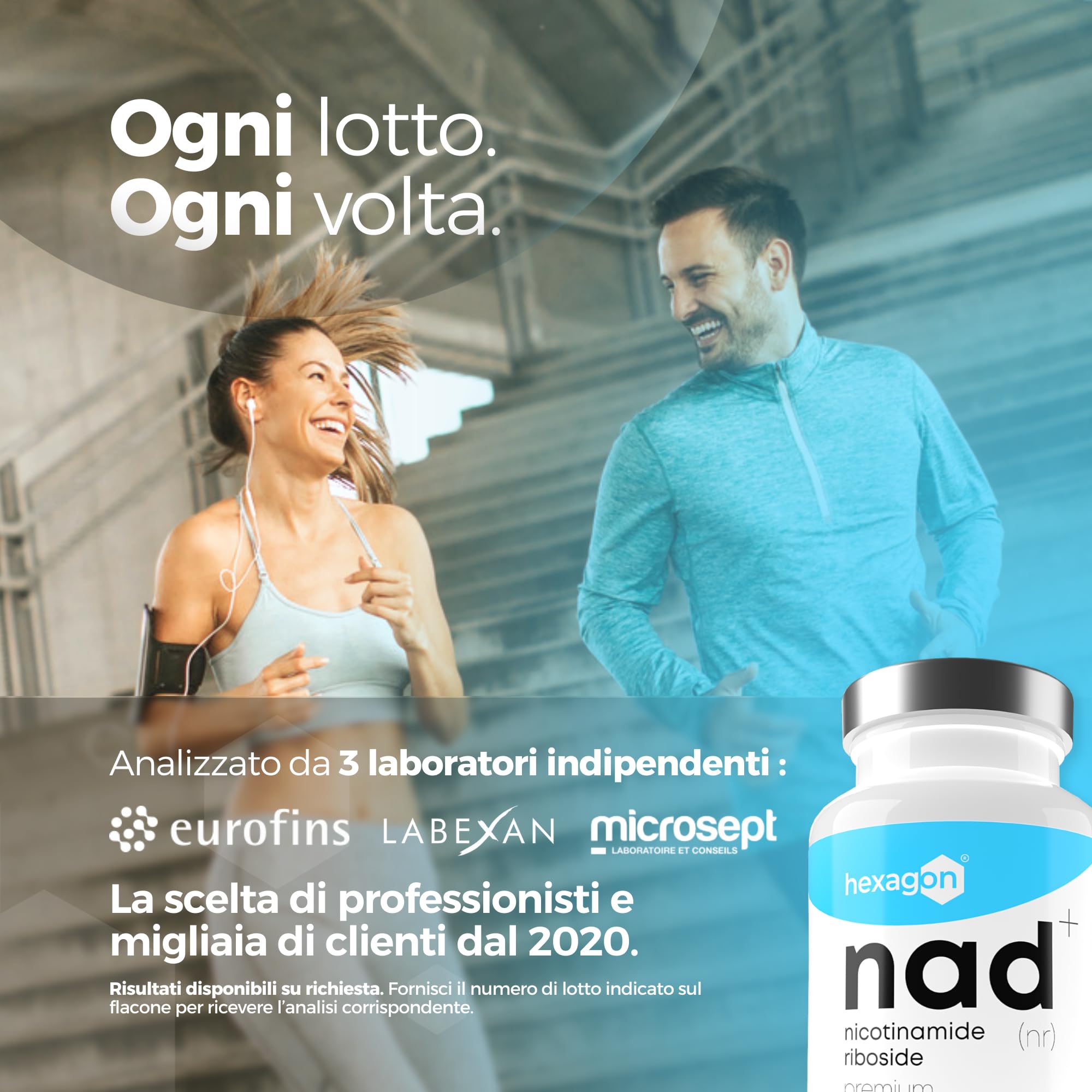 NAD+ Nicotinamide Riboside Chloride 300mg - +3 Mesi di Cura - NAD Booster - Anti-Età e Contro la Fatica, Supporto Nervoso - 90 Capsule Vegetali - Vegan & Premium - Hexagon