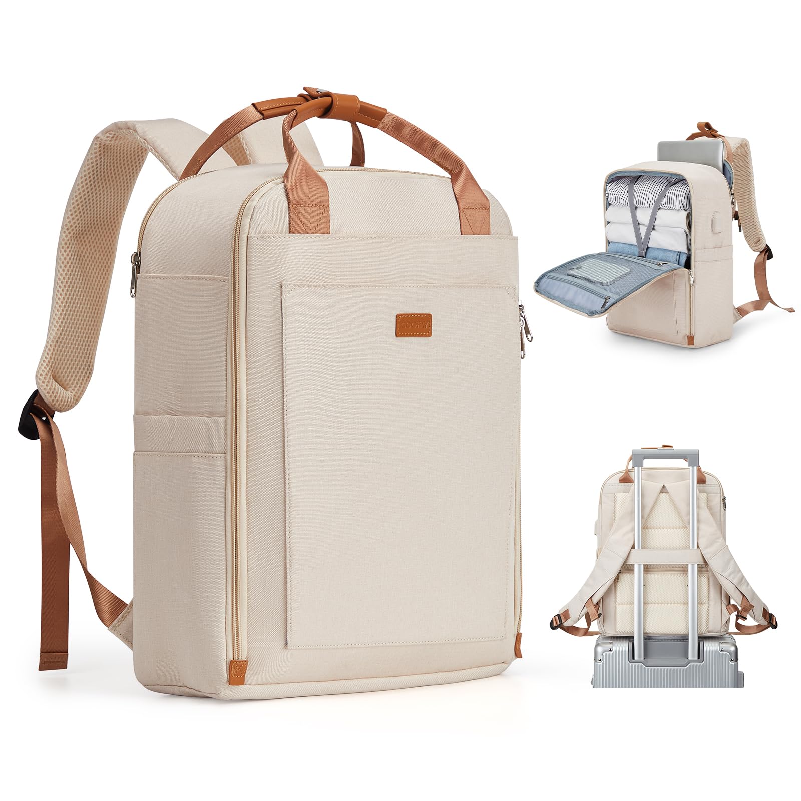 SZLX Borse da Viaggio 45x36x20 Zaino Easyjet Donna Zaino Ryanair 40x20x25 Bagaglio a Mano Zaino impermeabile uomo trekking, Borsa da Viaggio Cabina aereo Zaino per Laptop con Porta di ricarica USB