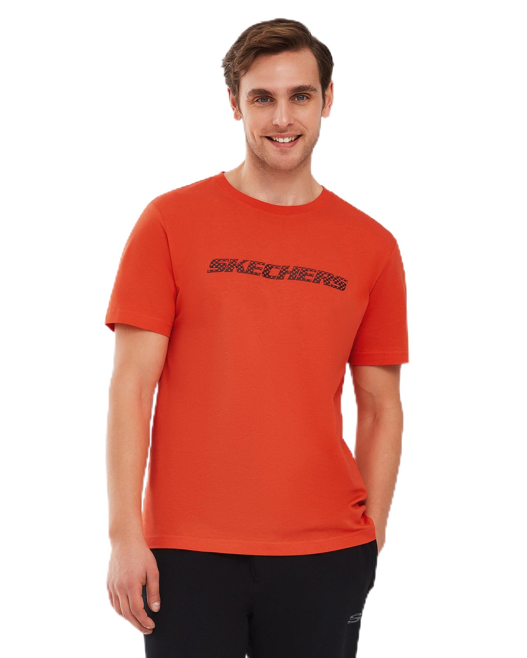 Graphic T-Shirt M Short Sleeve Erkek Turuncu Tshirt