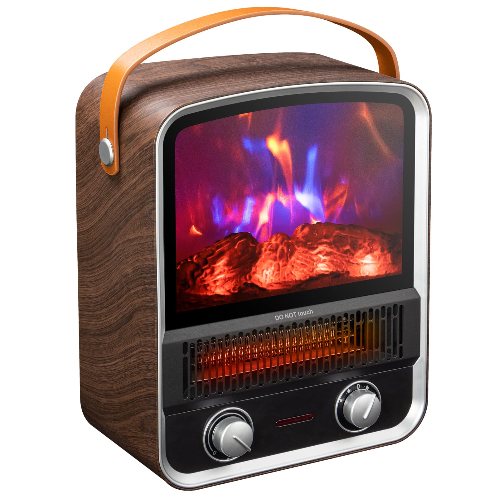 Qoosea Fireplace Heater Electric Fireplace 1500W 750W 3D LED Flame Log