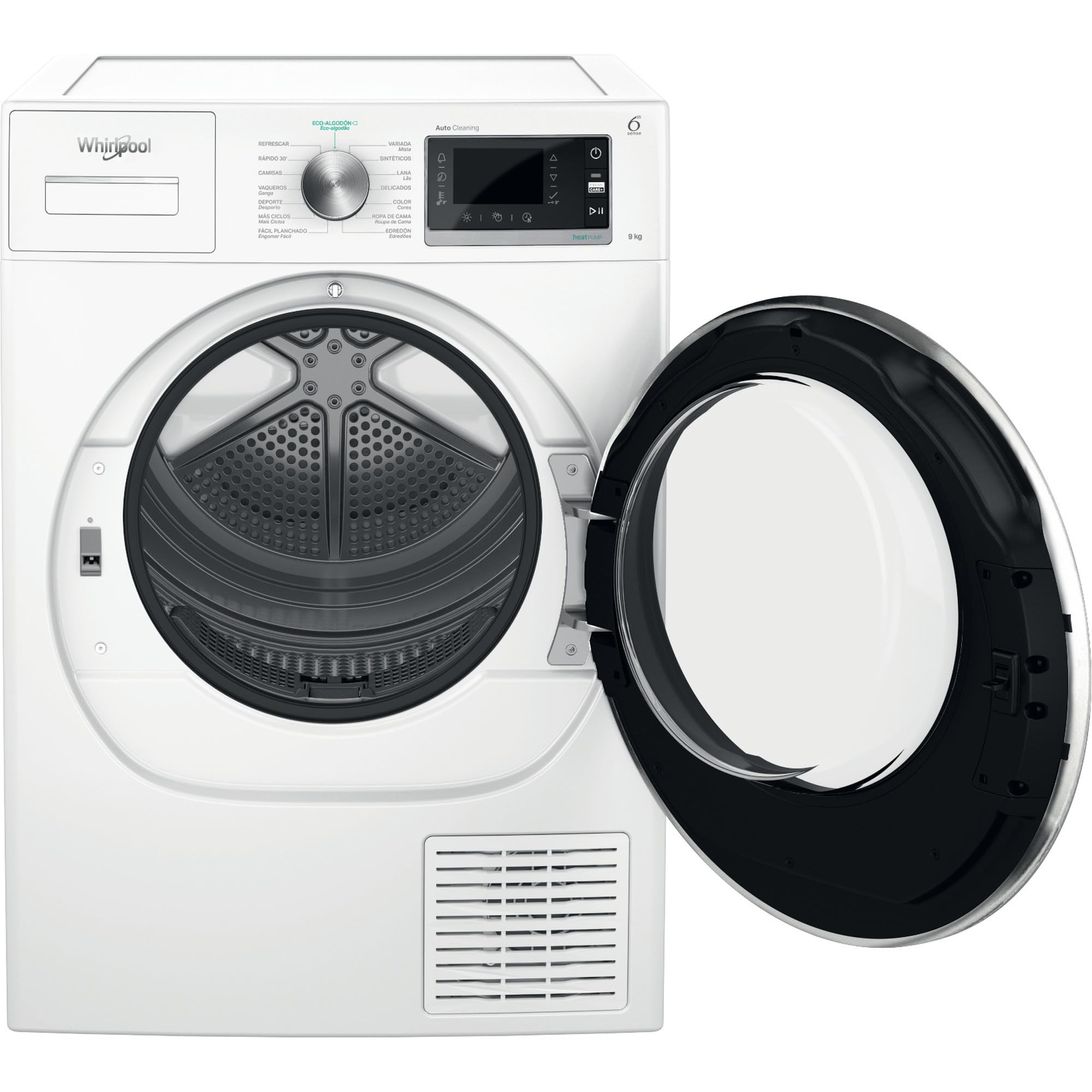 Whirlpool - Asciugatrice W6 D94WR SPT Pompa di calore, Libera installazione, 9 kg, Bianco