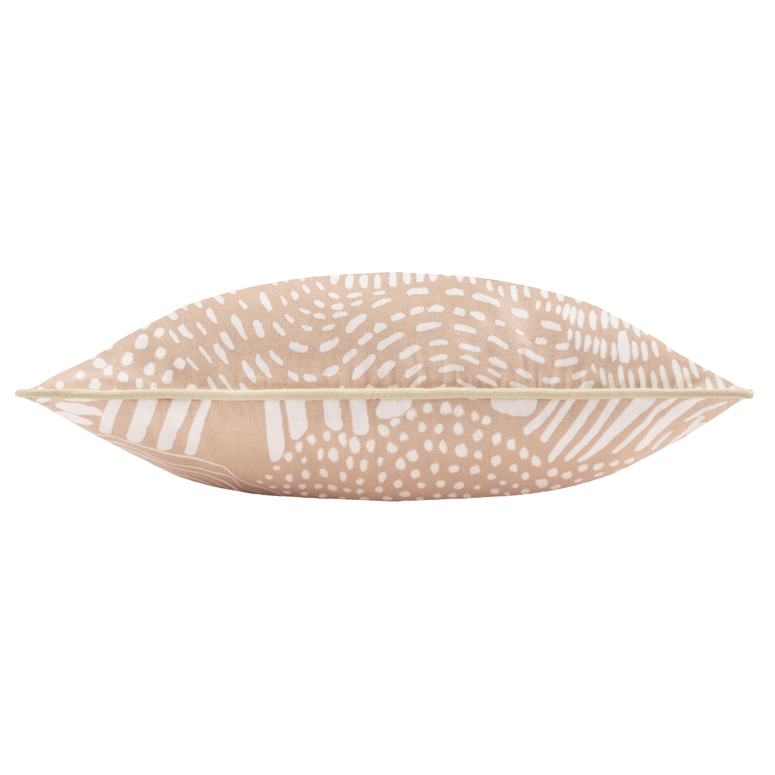 furn. Hoem Nola Abstract Cotton Piped Cushion Cover, Oat, 45 x 45 cm (Pack of 1) - Image 3