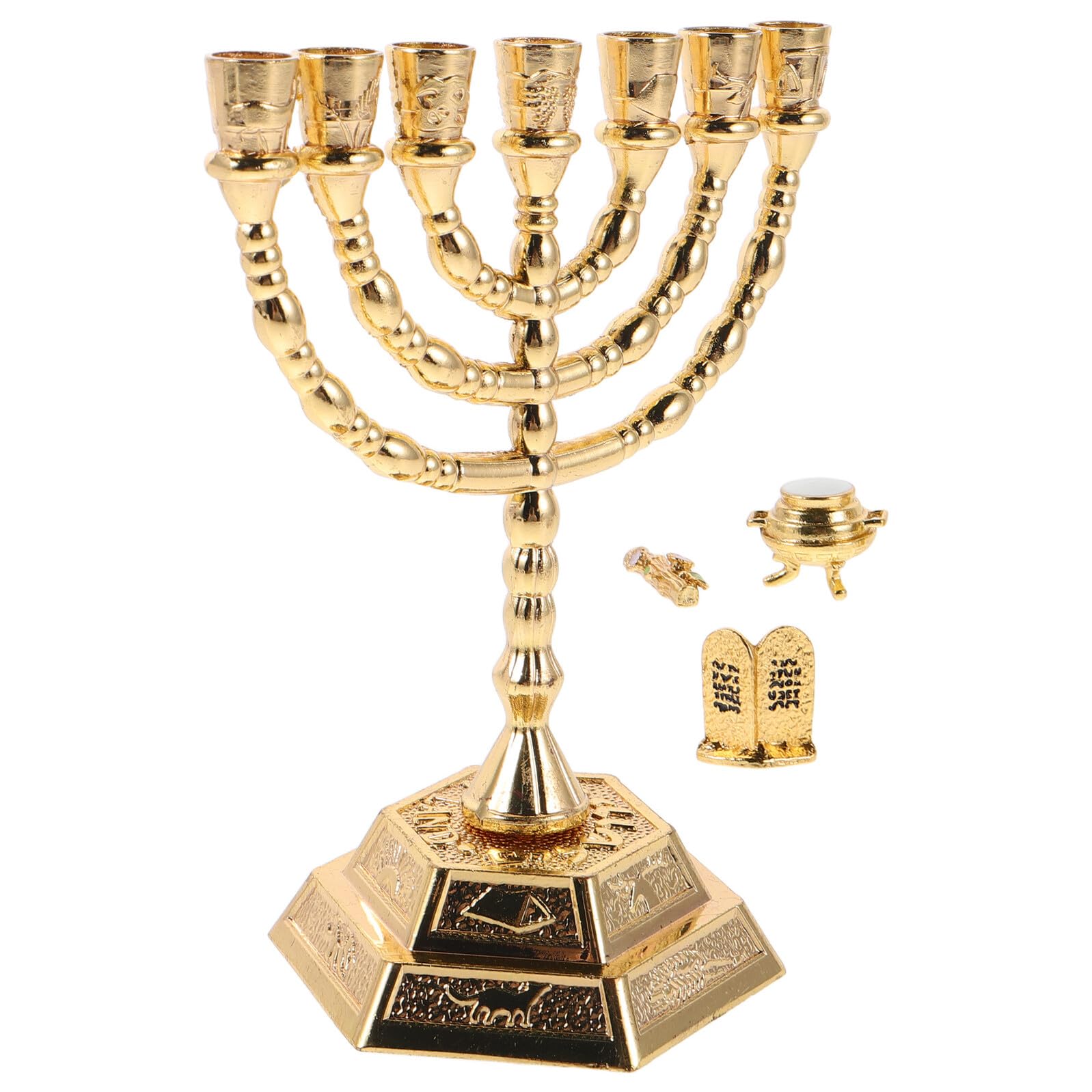 Chandelier de Hanoucca Mobestech, le porte-bougies stable pour bougies piliers