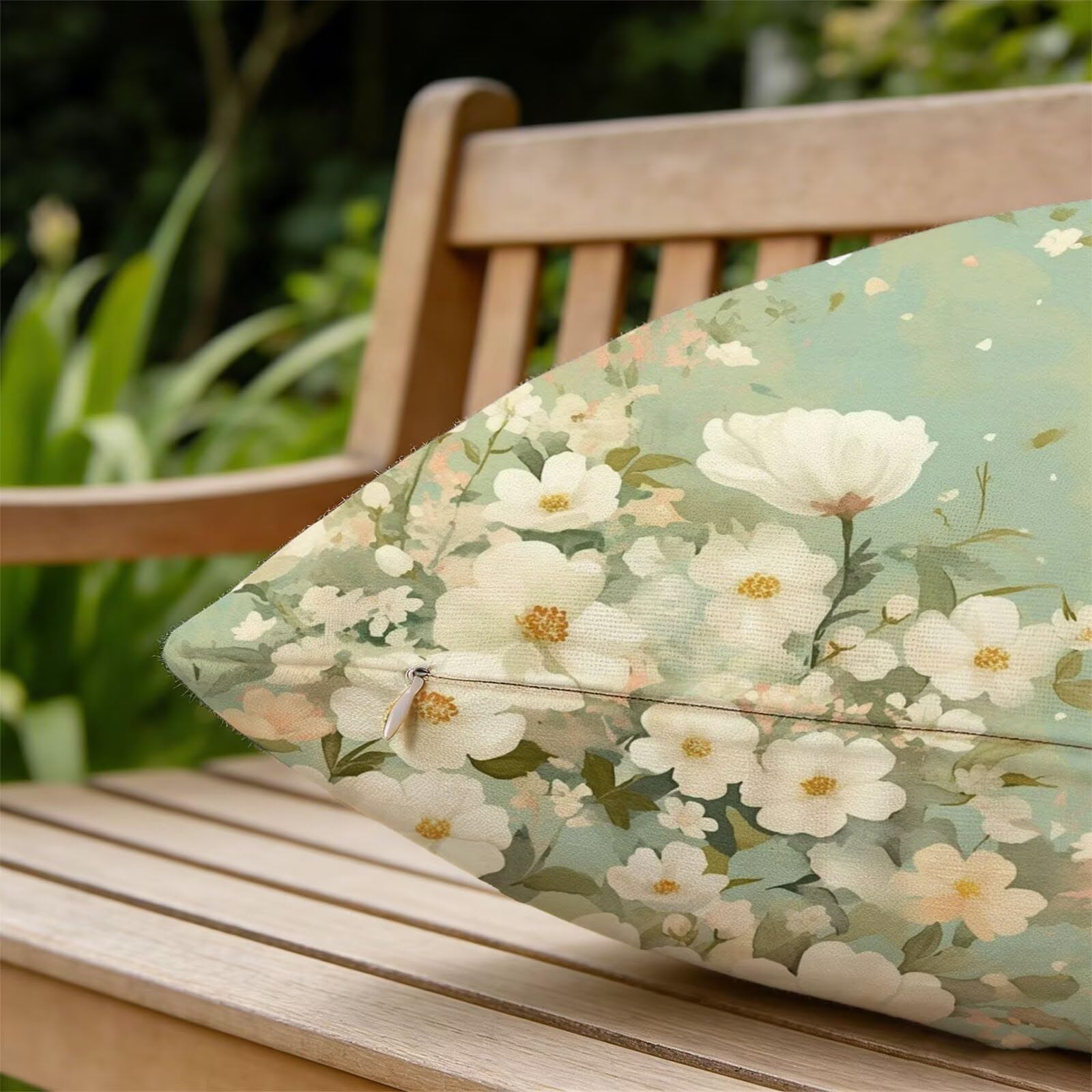 Housse de Coussin Canapé Botanique 40x80cm Exterieur Impermeable Flower Taie D'oreiller Décoratif Aesthetic Housse Coussin Decoration pour Chambre Sofa Jardin Balcon Terrasse Lot de 2. T-2398