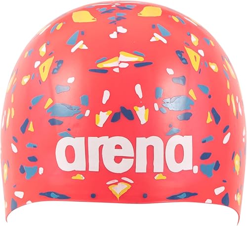 Arena Gorra de natación unisex de silicona moldeada para adultos para entrenamiento intensivo y natación, cómodo ajuste elástico, talla única