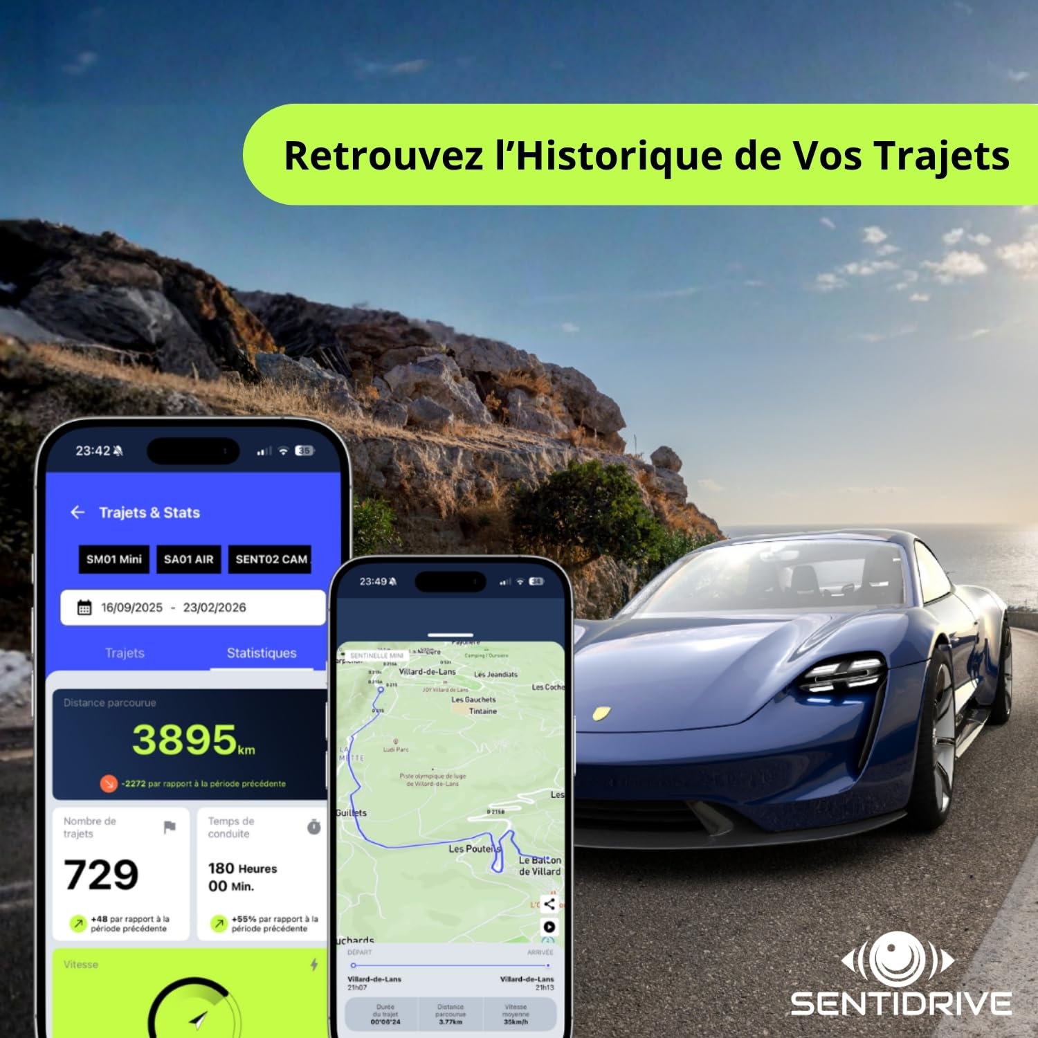 Rastreador GPS para coche independiente con batería – Rastreador GPS sin suscripción (solo caja) – Línea directa de asistencia 24/7 – Baliza GPS para coche de alta precisión (1 seg) – Detección en el