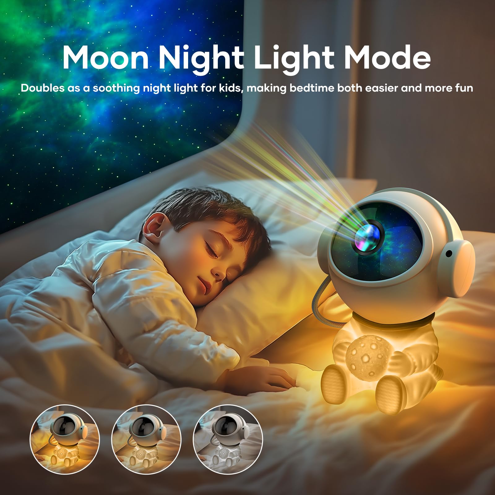 Seefly Astronauta Proiettore Stelle, Proiettore Stelle Soffitto LED Lampada Proiettore Stelle con Timer, Proiettore cielo Stellato Astronauta con Telecomando, Rotazione a 360°, per Bambini Adulti