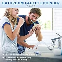 Vista 4 de CECEFIN Filtro de agua para fregadero, extensor, aireador, 9 cartuchos que reducen el cloro para baño o cocina, lavado de ojos, sistema purificador