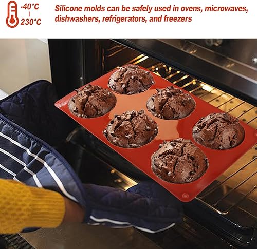 Miniatura 4 de Paquete de 3 moldes de silicona para huevos, 3 x 0.7 pulgadas, redondos, para magdalenas inglesas y desayunos, molde antiadherente reutilizable para