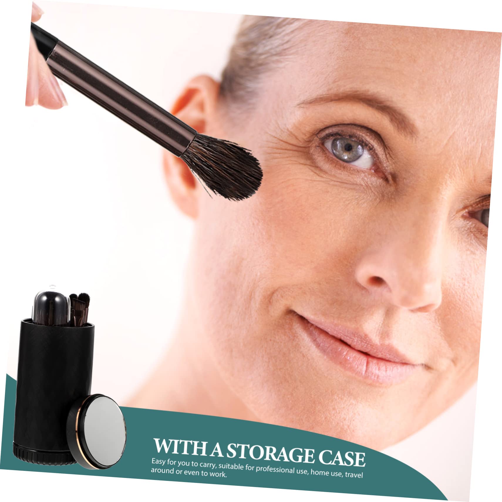 MAGICLULU 3juegos Brochas De Maquillaje Con Mango Organizador Para Aplicación De Maquillaje Facial y Portátil Para y
