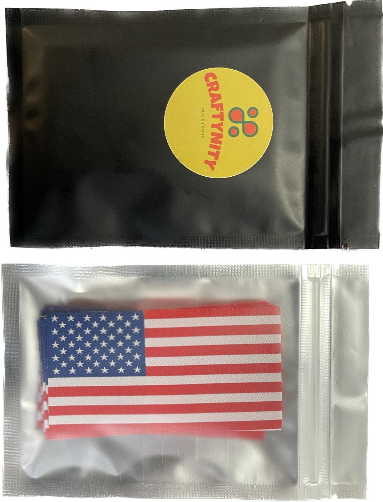 Parches de la bandera de Estados Unidos, fáciles de aplicar, decorativos, planchar o coser, emblemas de uniforme militar del ejército, tamaño 3.12 x 1.63 pulgadas (rojo, blanco, azul) (10)