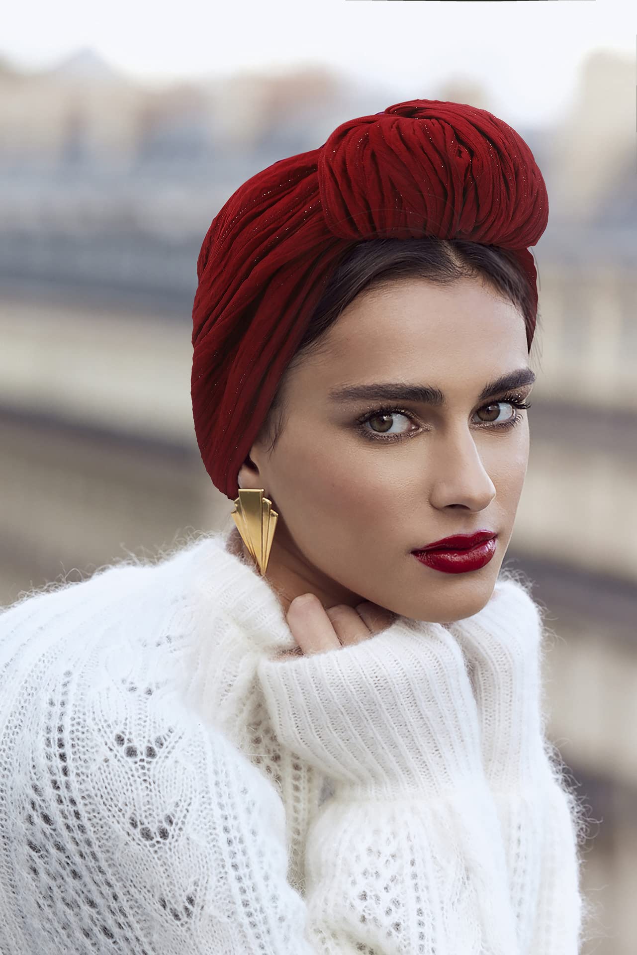 Daysskk Turban damska chusta na głowę, chemia, nakrycie głowy, turban, damska, 4 sztuki - kolor 4, jeden rozmiar