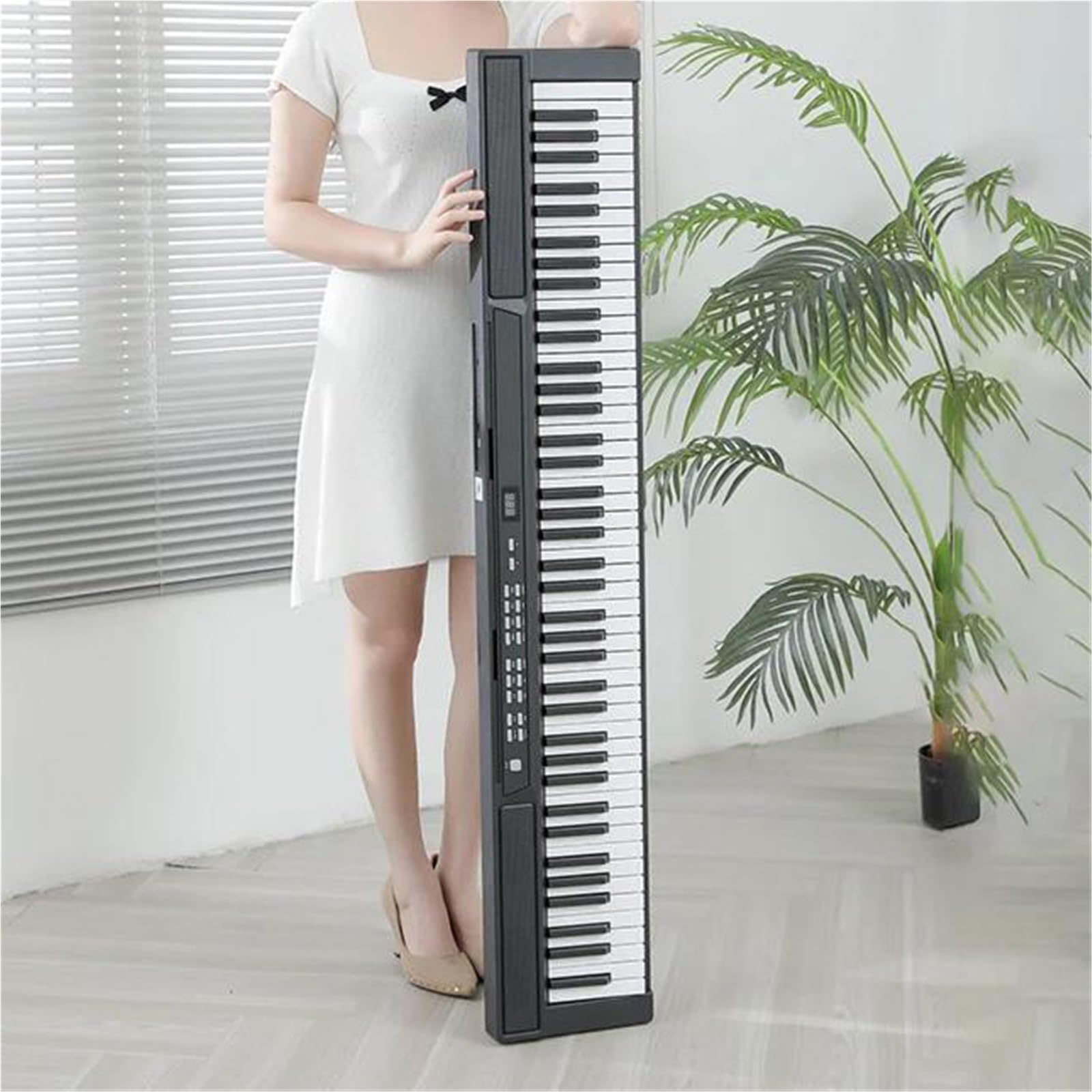 Profesjonalne Pianino Elektroniczne 88 Klawiszowe Pianino Elektroniczne Przenośne Profesjonalne Instrumenty Klawiszowe Dla Dorosłych Początkujących Muzyka(White)