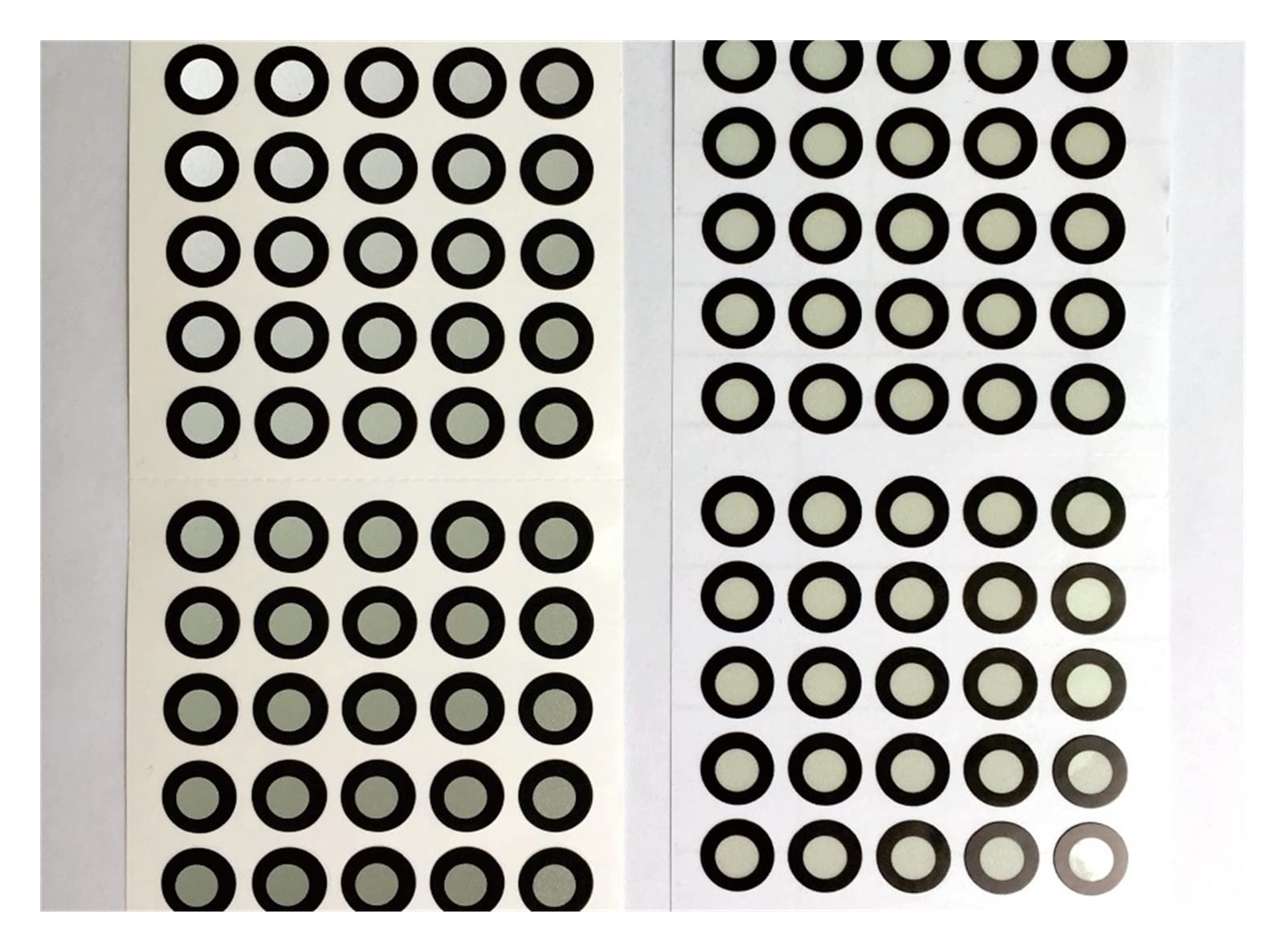 3D-Scanmarker, Hochreflektierender 3D -Scanmarkierungspunkt Inner 6 mm äußere 10 mm Handheld 3D -Scanner Reflektierende Markierungspunkt 1000 Punkte,für 3D-Scanner und optisches Tracking