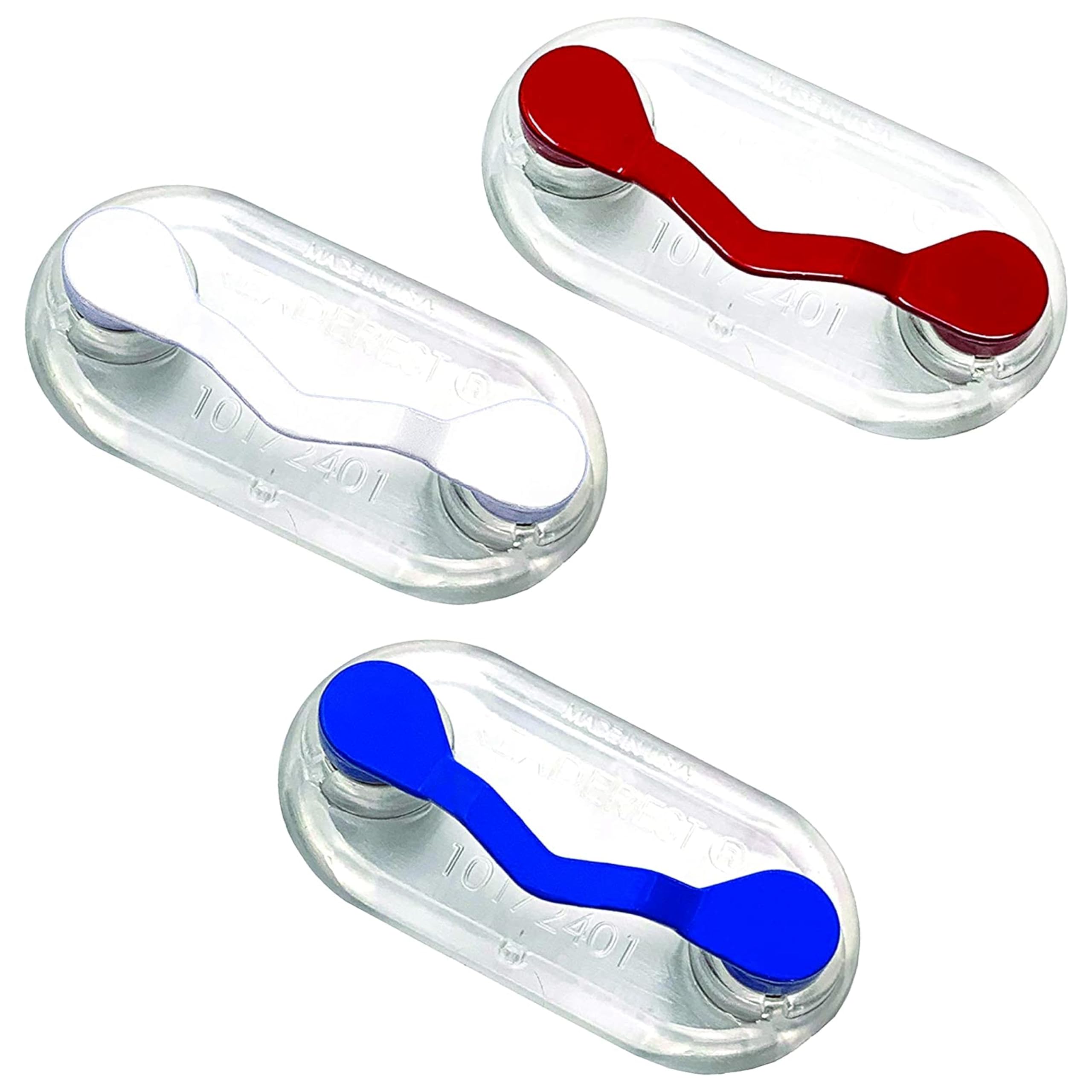 Readerest Magnetic Glasses Holder (3 Pack), Magnet Clip for Readers, Sunglasses & Work Badges for Men & Women, USA Made