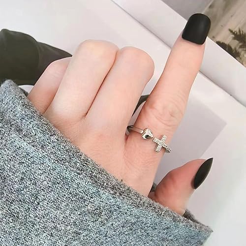 Miniatura 77 de 925 Sterling Silver Ring Minimalist Adjustable Rings Band Handmade Rings for Women Girls