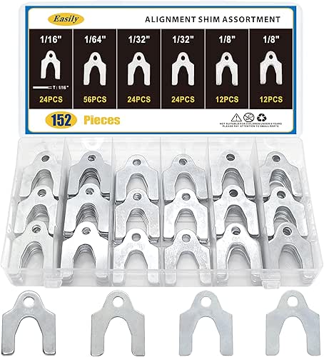 152 Pieces Auto Alignment Body Shims 1/16" 1/64" 1/32" 1/8"