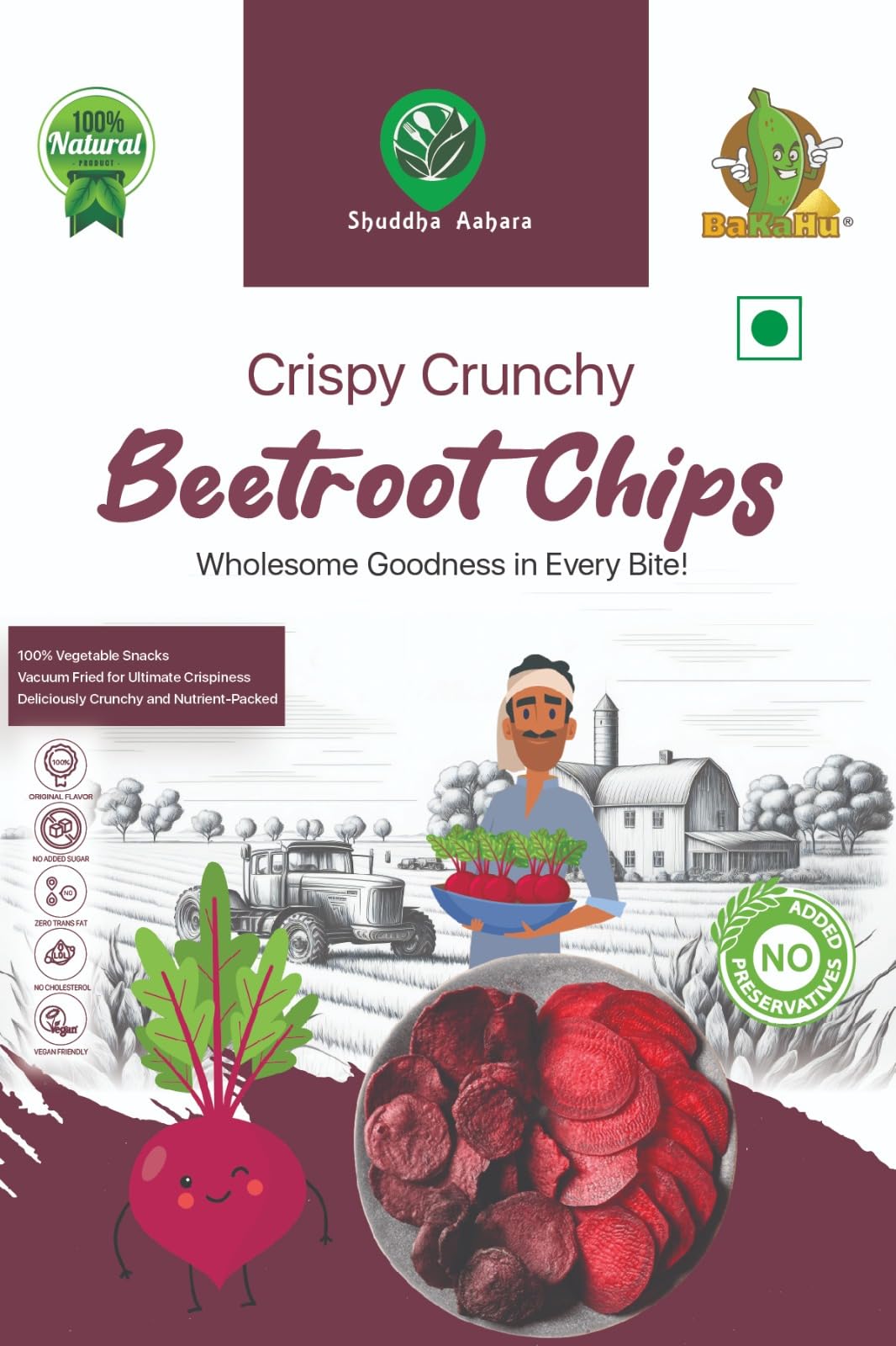 Crispy Beetroot Chips - Vacuum Fried Snacks (40g - Pack of 2) | Crispy & Tasty Healthy Snacks | Healthy Nutritious Snacks (B0C8DPZ97C) Amazon Price History, Amazon Price Tracker