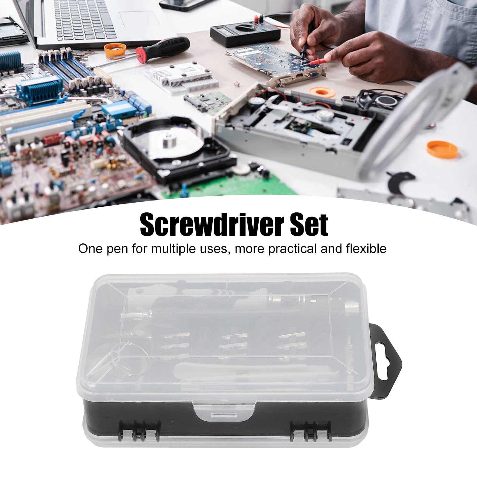 Septpenta 138 Teiliges Mini Schraubendreher Set, Vielseitig Einsetzbar, Praktischer, Flexibler, Magnetisches Design, Schrauben Fallen Nicht Ab, Ergonomisches Design für Die Gerätewartung