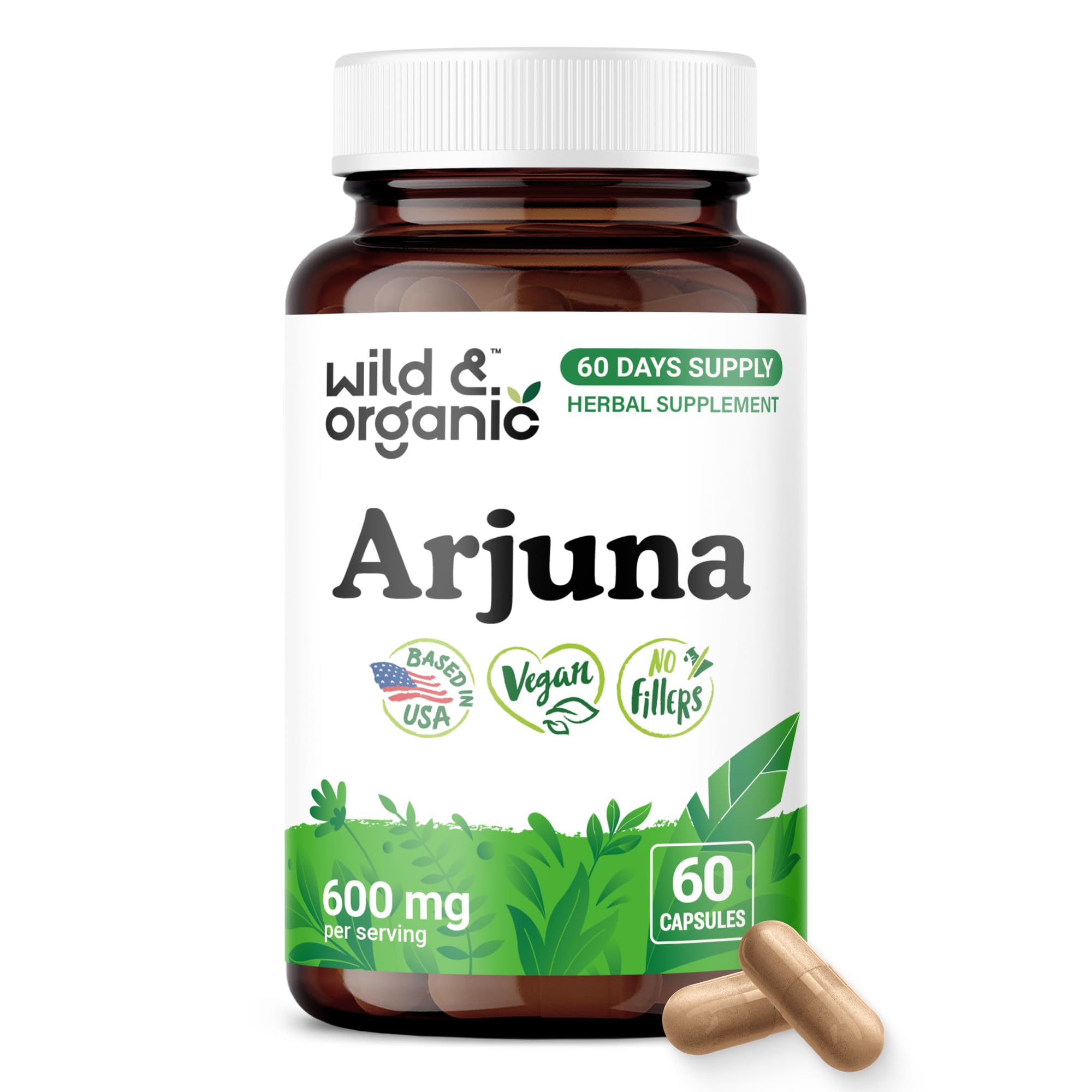 Wild & Organic Arjuna Bark Capsules - Antioxidant Support - 180 Count — Amazon image 8