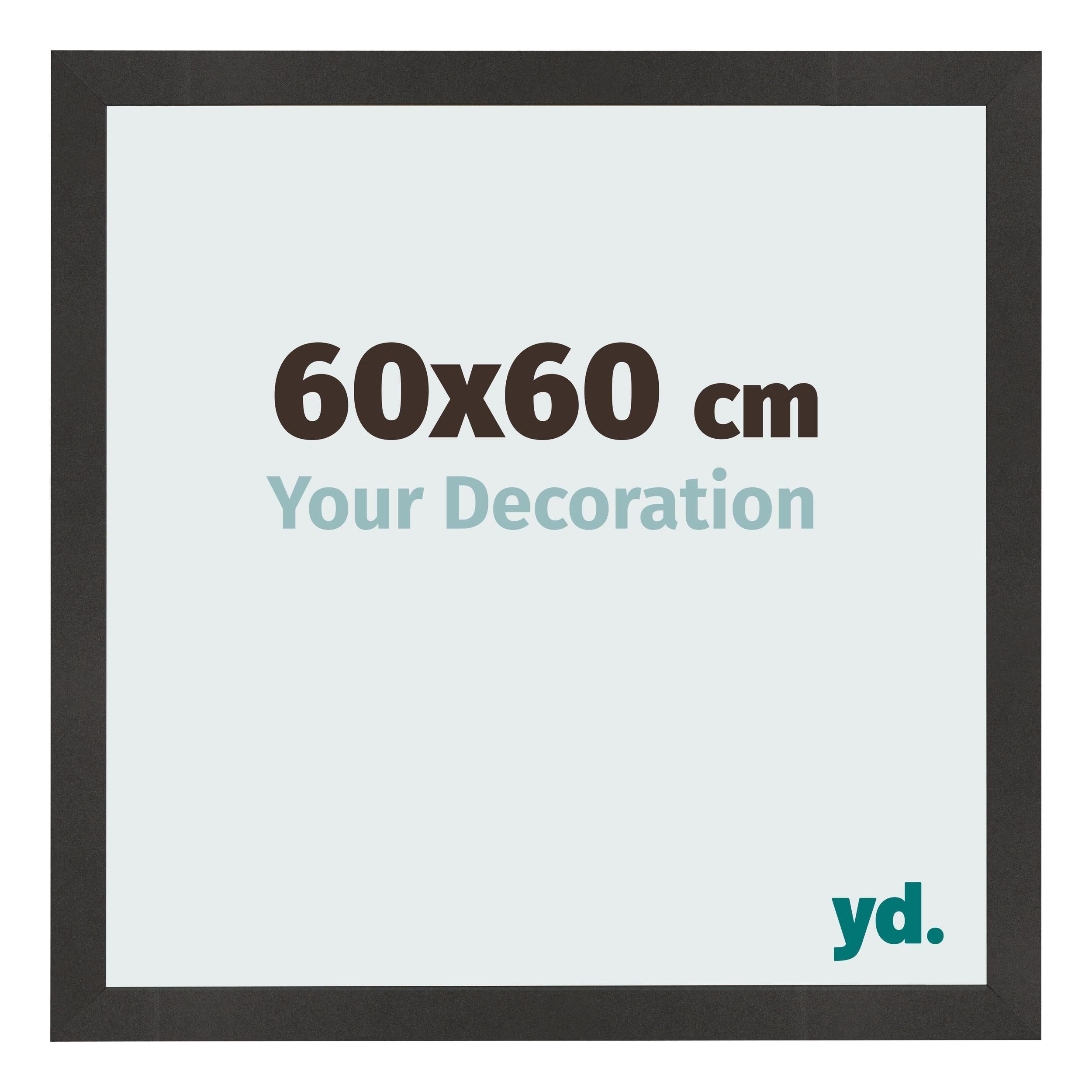 yd. Your Decoration - Bilderrahmen 60x60 cm - Schwarz Matt - Bilderrahmen aus MDF mit Acrylglas - Antireflex - 60x60 Rahmen - Bologna
