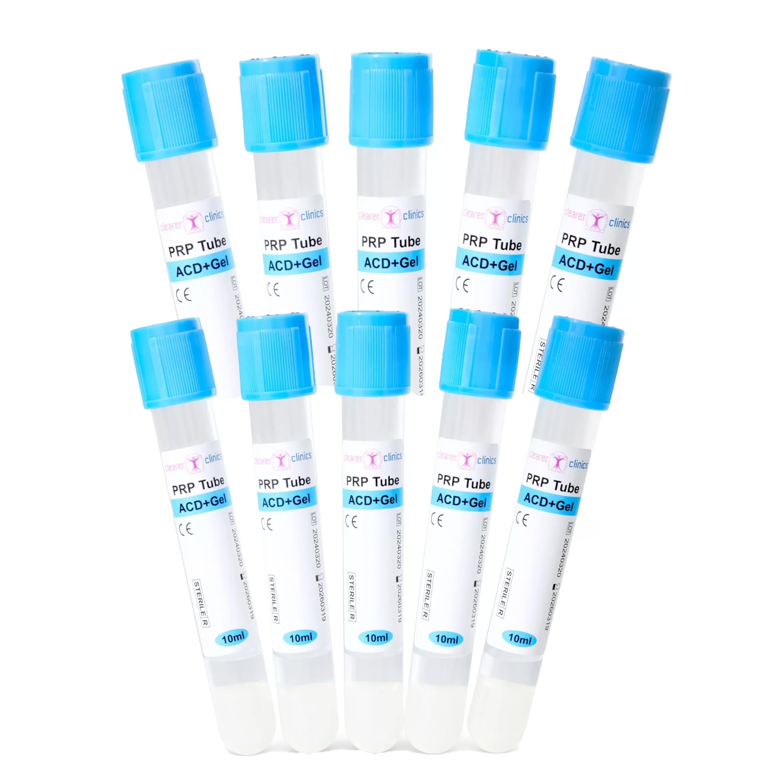 10ml Medical Grade PRP Tubes with ACD-GEL Activator Platelet-Rich Plasma therapy (50) (1, 10ml)