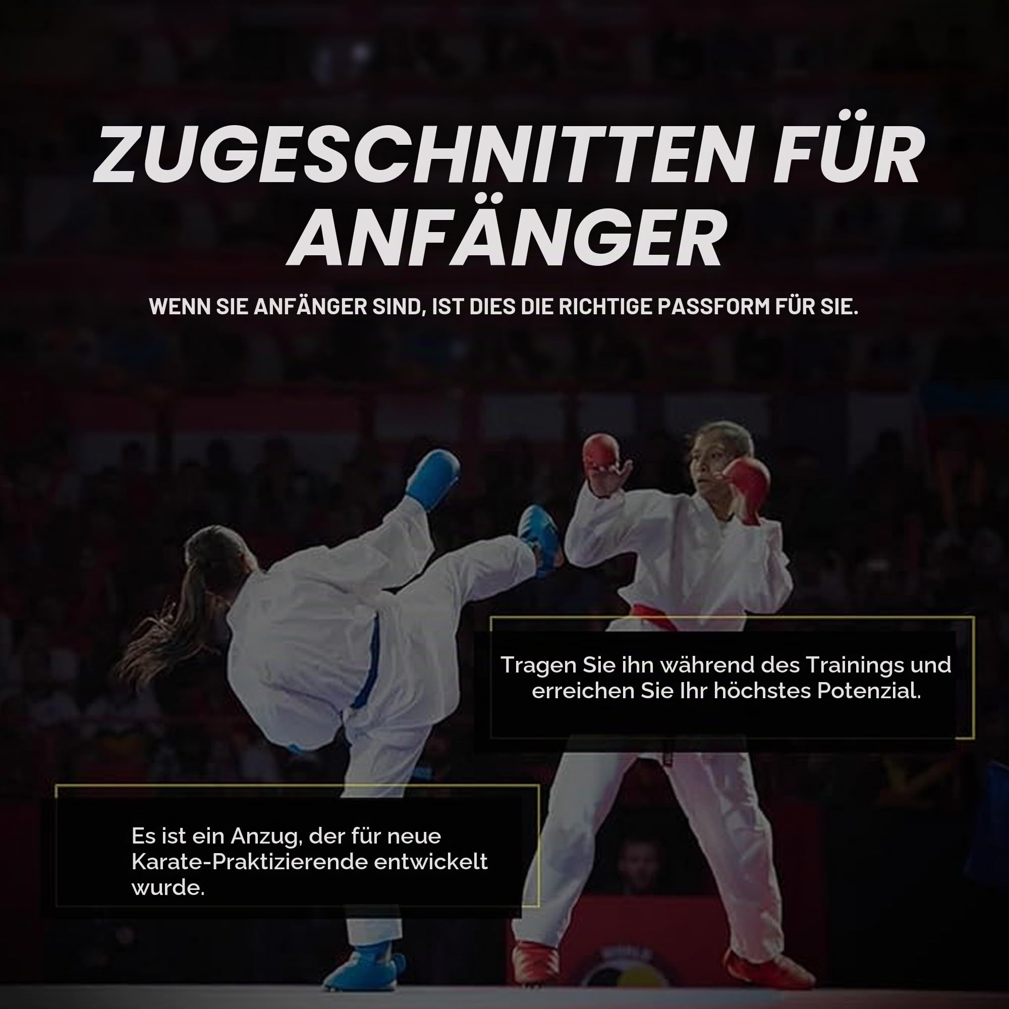 Adidas Adistart Karate Gi für Männer, Frauen und Kinder, leichte Kampfsport-Uniform aus Polyester-Baumwoll-Mischgewebe
