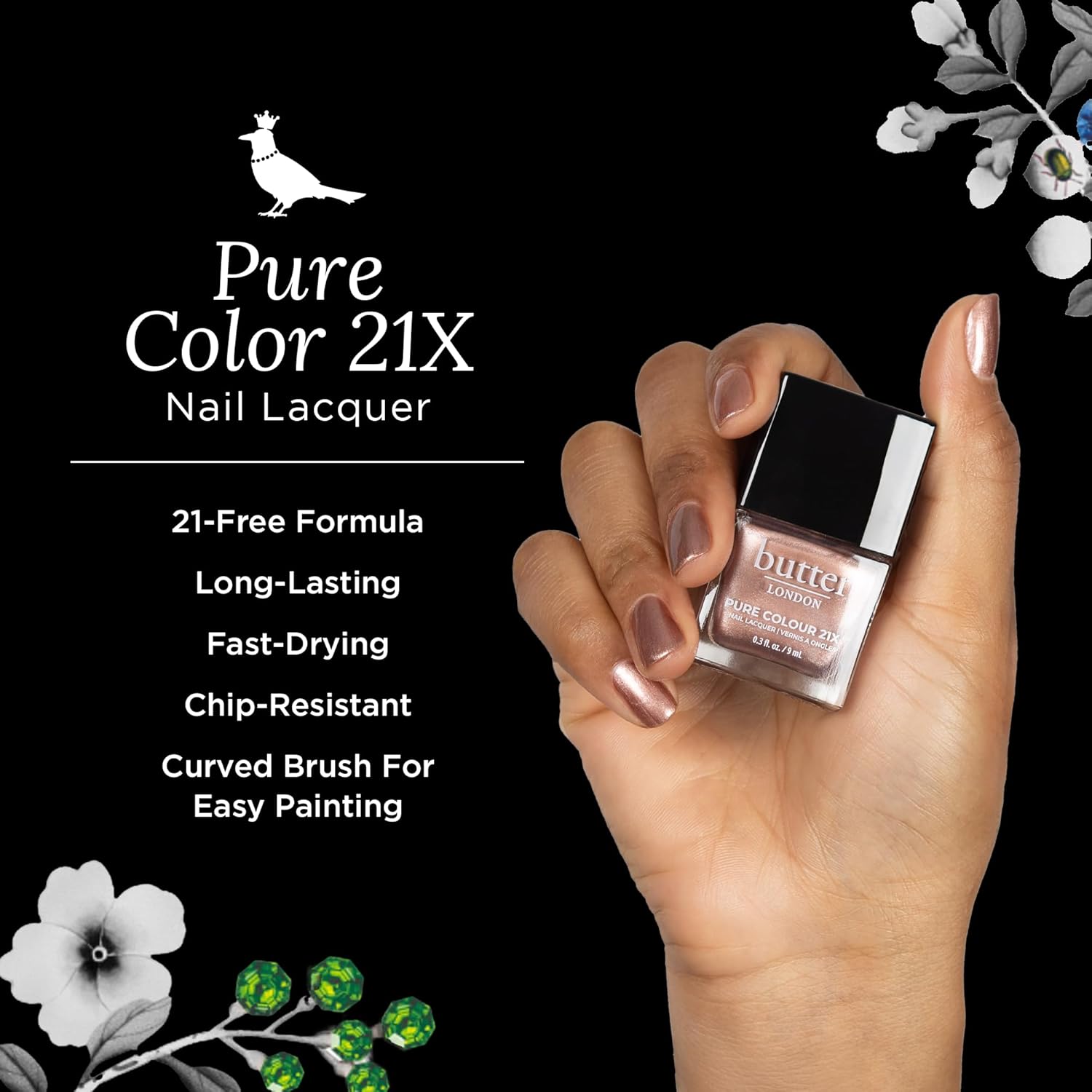 butter LONDON PC21X Nail Lacquer Polish - Fast-Drying, Long Lasting Color with Gel-Like Finish & Chip-Resistant Nail Lacquer Helps Protects & Strengthens Nails - Vegan & Cruelty-Free - Image 2