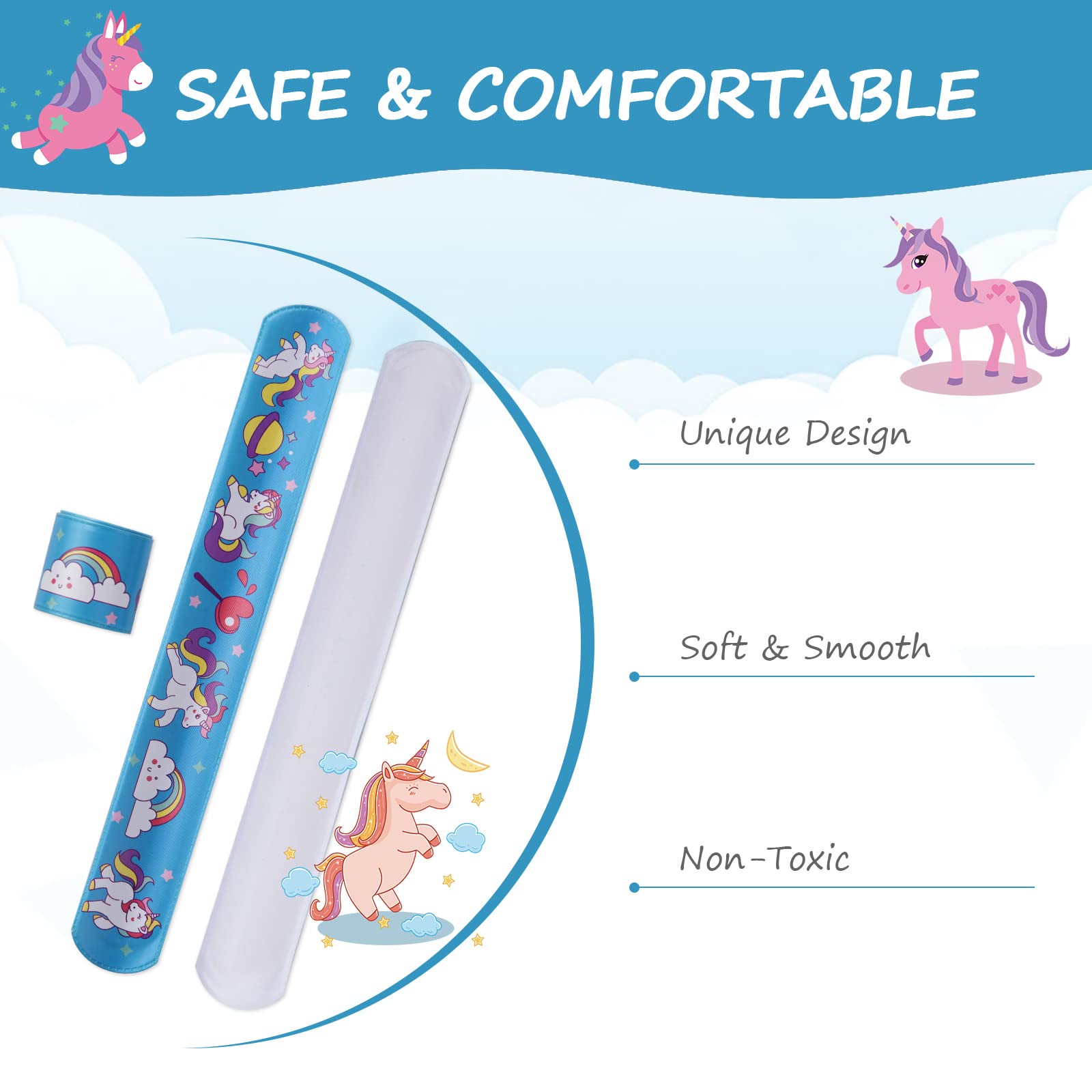 flintronic Braccialetti Slap, 30Pezzi Slap Bracelets, Bracciali a Scatto, Schiaffo Bracciali Gadget per Compleanno Festa Bomboniere Regalo per Bambini Ragazze Ragazzi