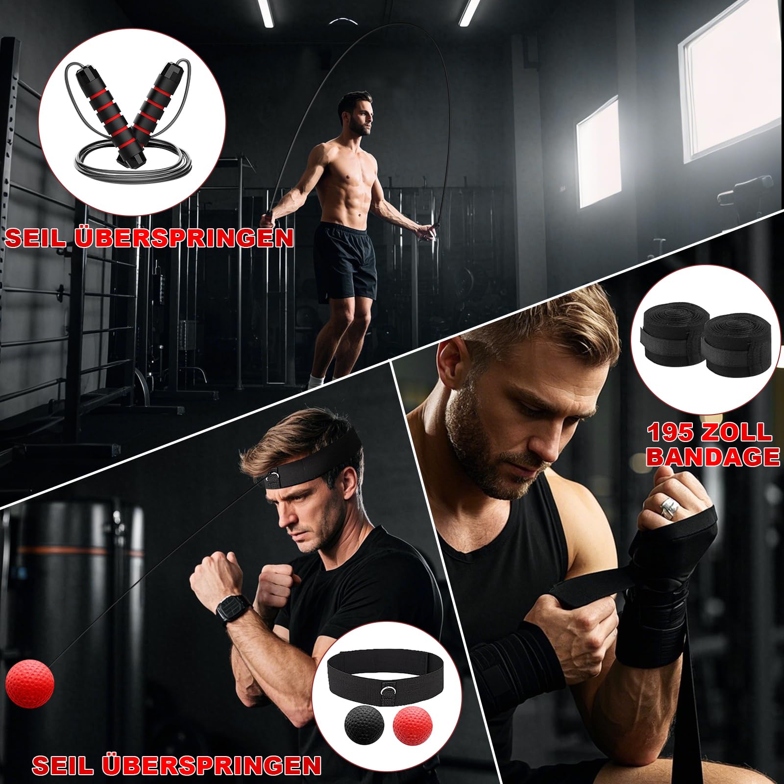 Boxsack-Set für Erwachsene, 120cm/4ft Oxford-Boxsack-Set mit 12oz Boxhandschuhen, geeignet für MMA-Karate-Kickboxen-Boxen-Muay-Thai-Training zu Hause – unbefüllter Schwerer Sack-rot